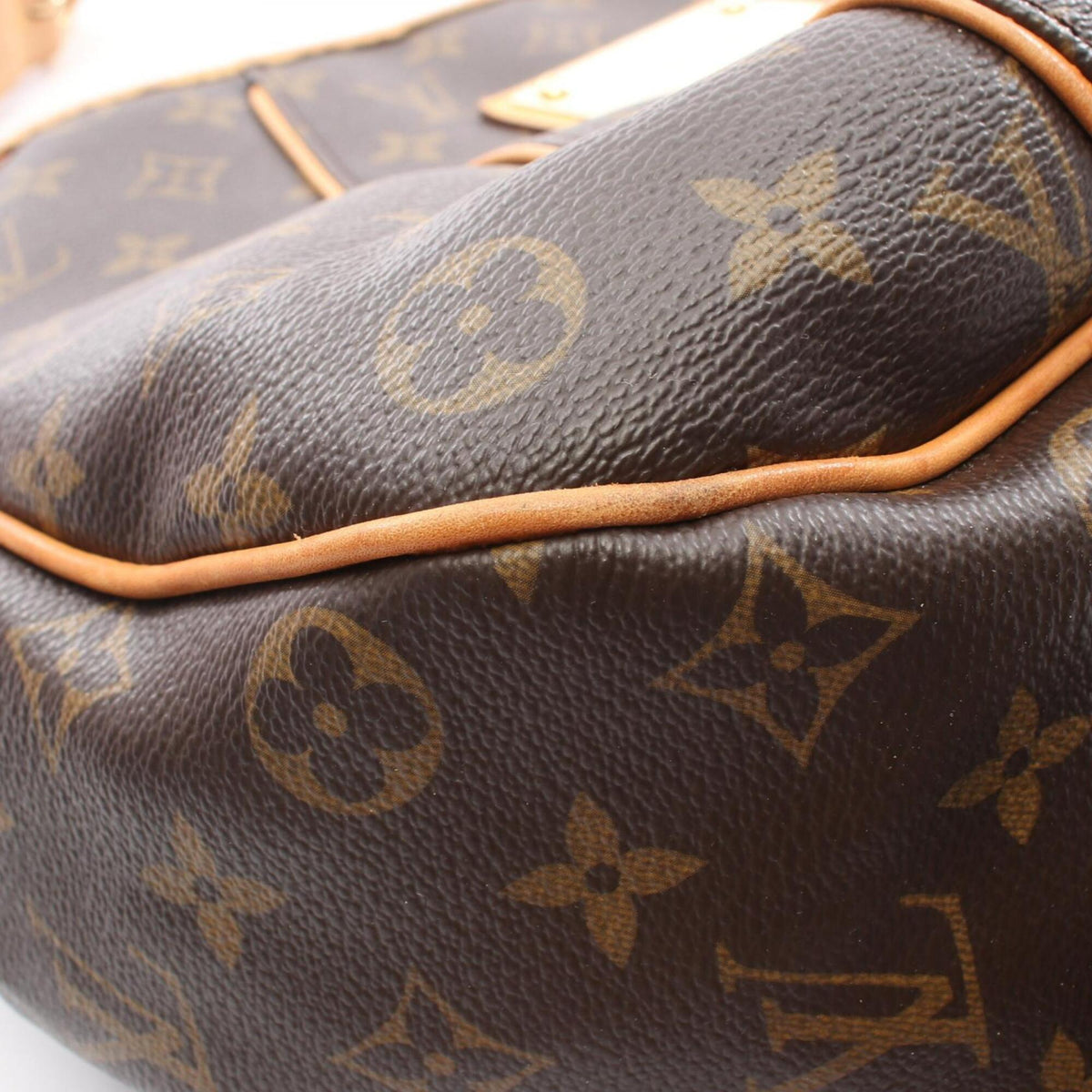 Louis Vuitton Brown Monogram Coated Canvas Leather Handbag Shoulder Bag (Pre-Owned)