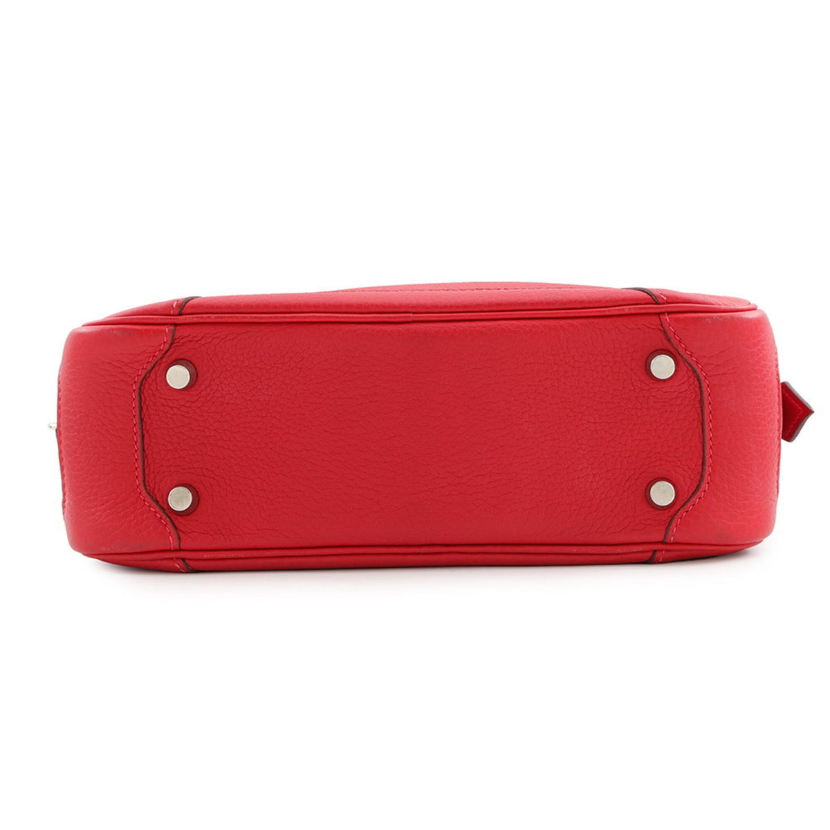 Hermes Vermilion Taurillon Clemence Leather Handbag (Pre-Owned)
