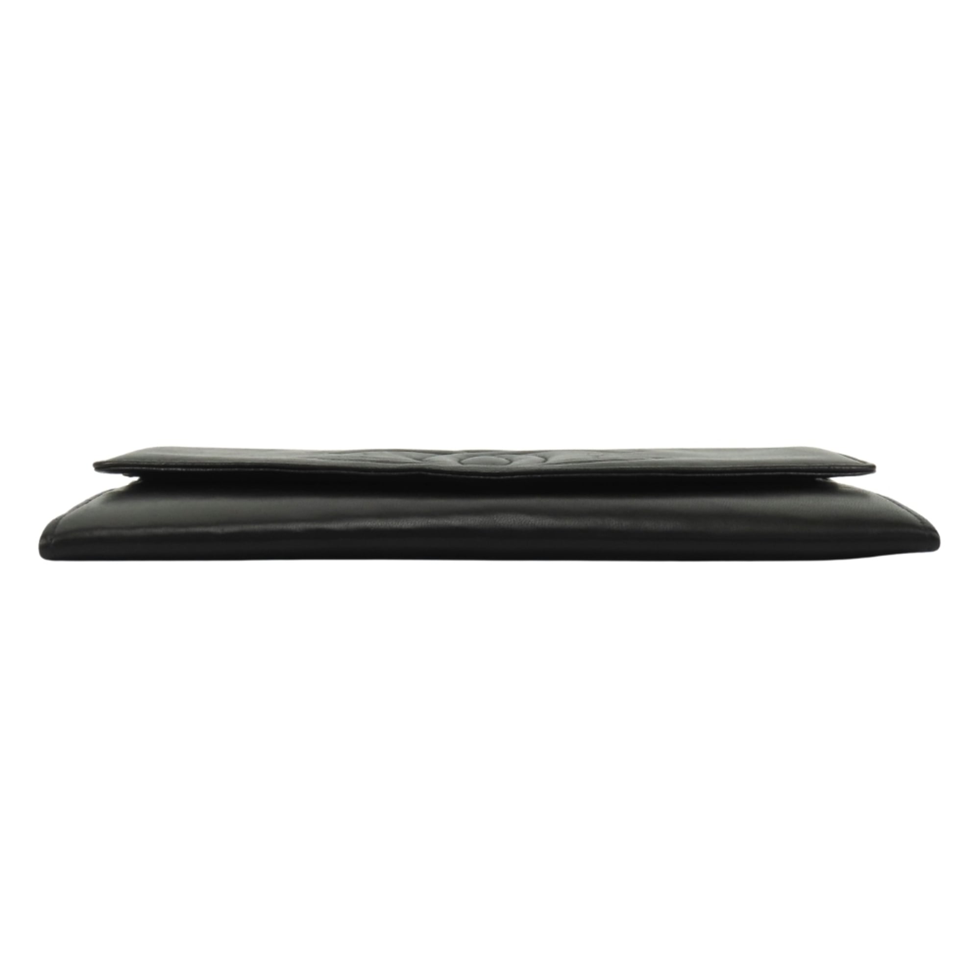 Chanel Black Leather Wallet (Bi-Fold) (Pre-Owned)