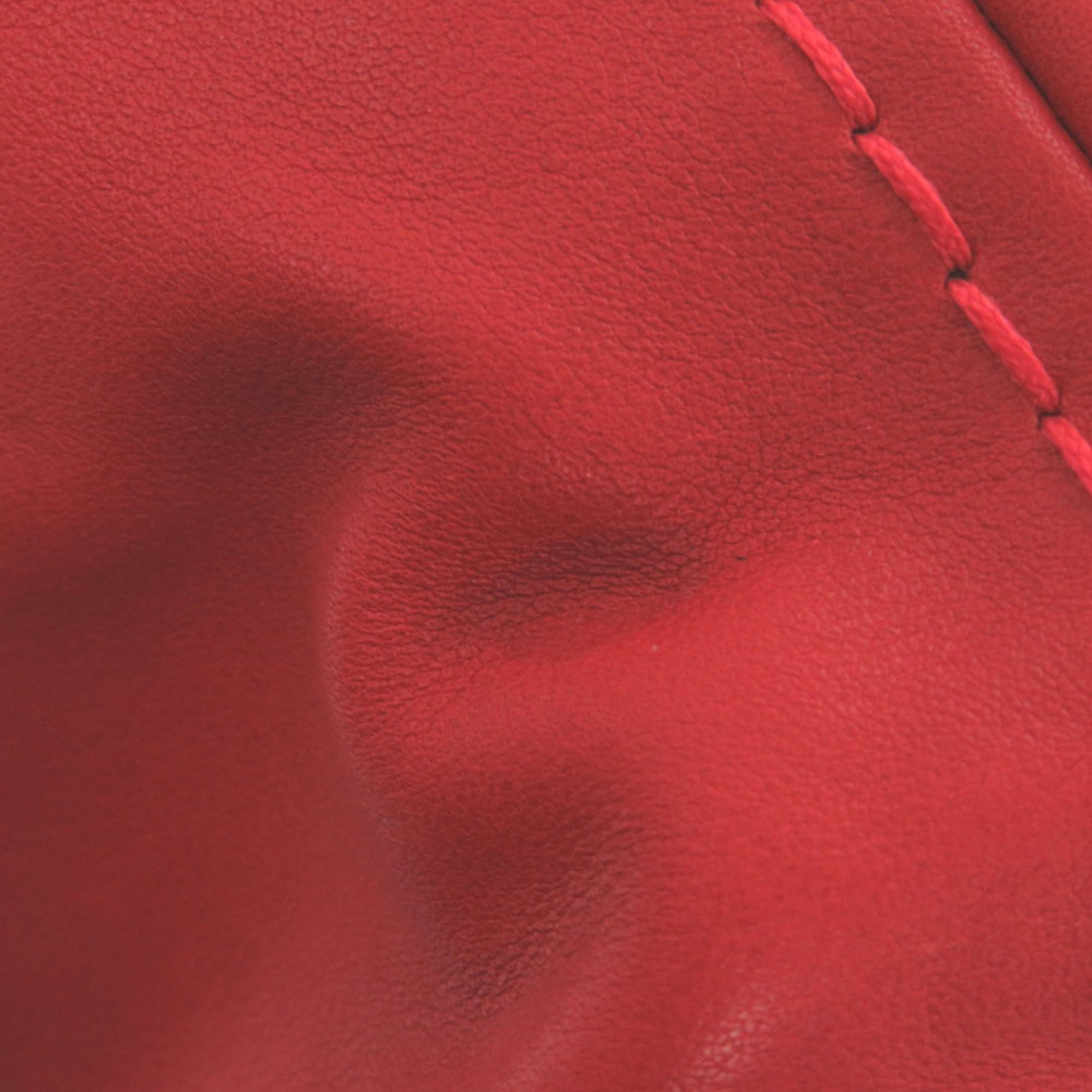 Jimmy Choo Red Color Leather Shoulder Bag (Pre-Owned)