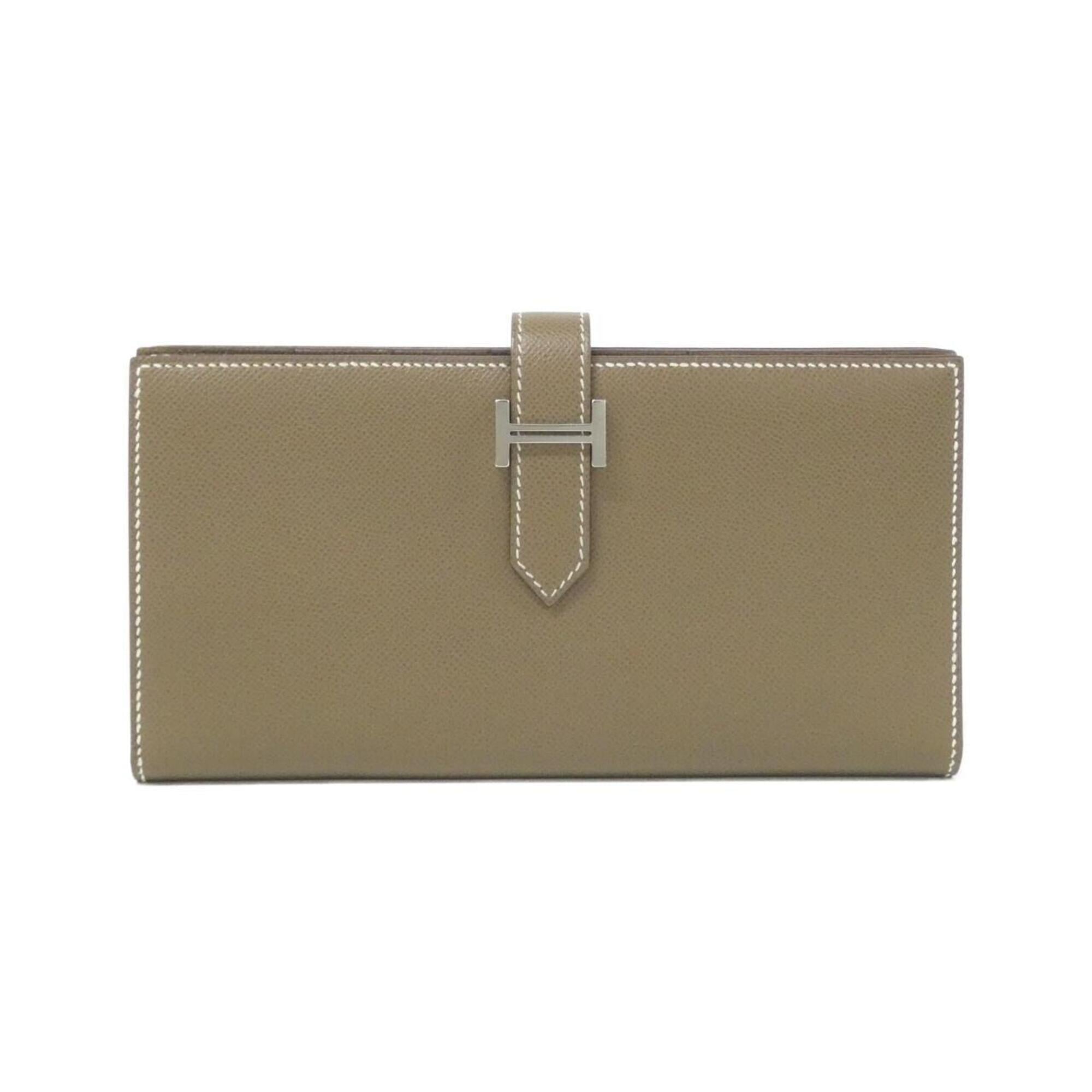 Hermes Etoupe Gray Soufre Long Wallet (Bi-Fold) (Pre-Owned)