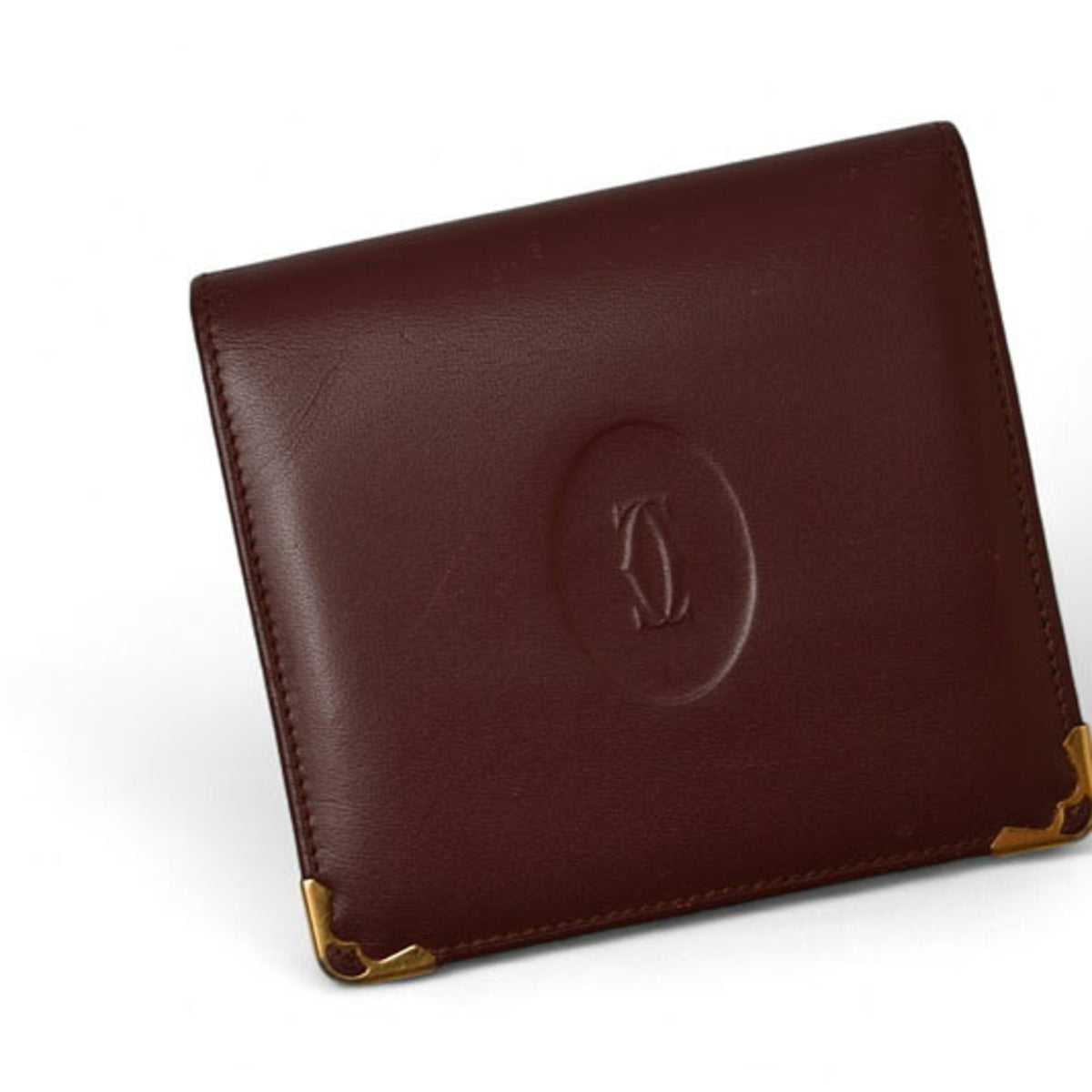 Cartier Bordeaux Leather Wallet (Bi-Fold) (Pre-Owned)