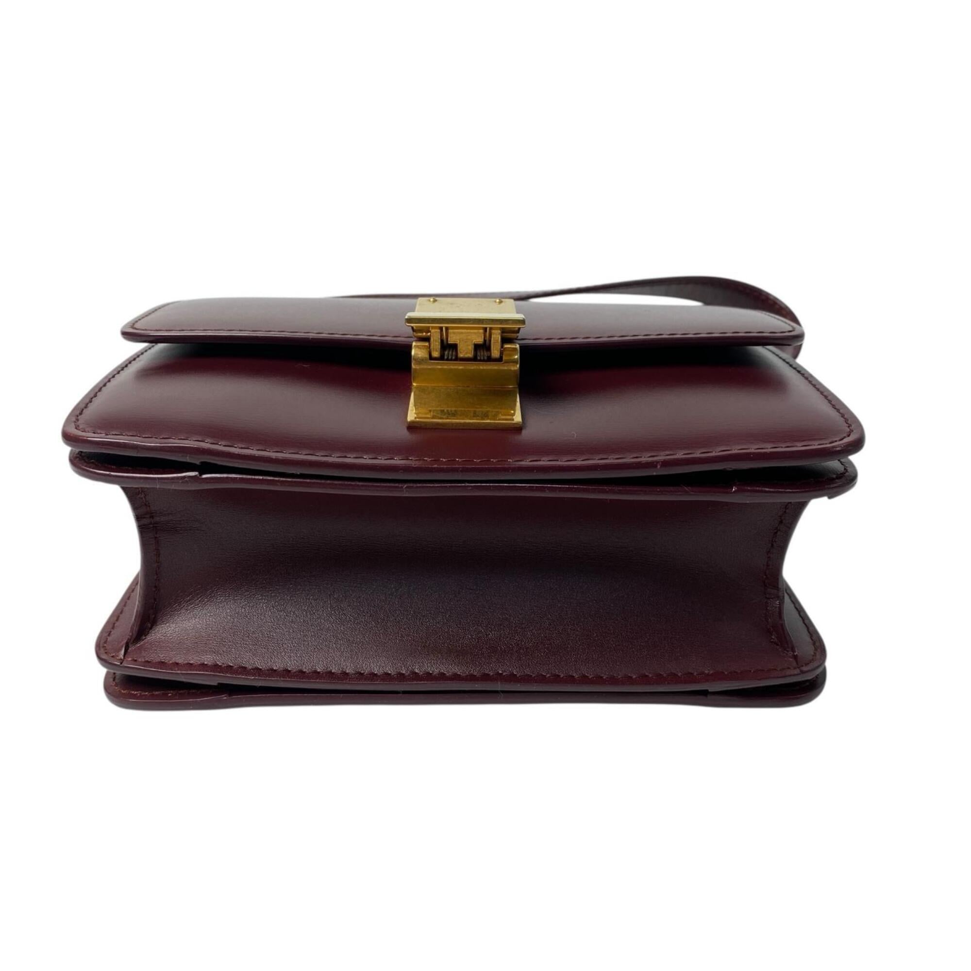 Celine Bordeaux Leather Shoulder Bag (Pre-Owned)