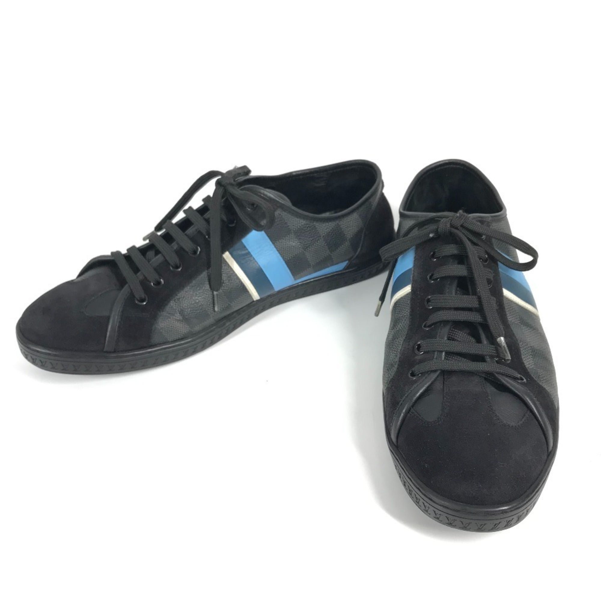 Louis Vuitton Black Blue Sneakers (Pre-Owned)
