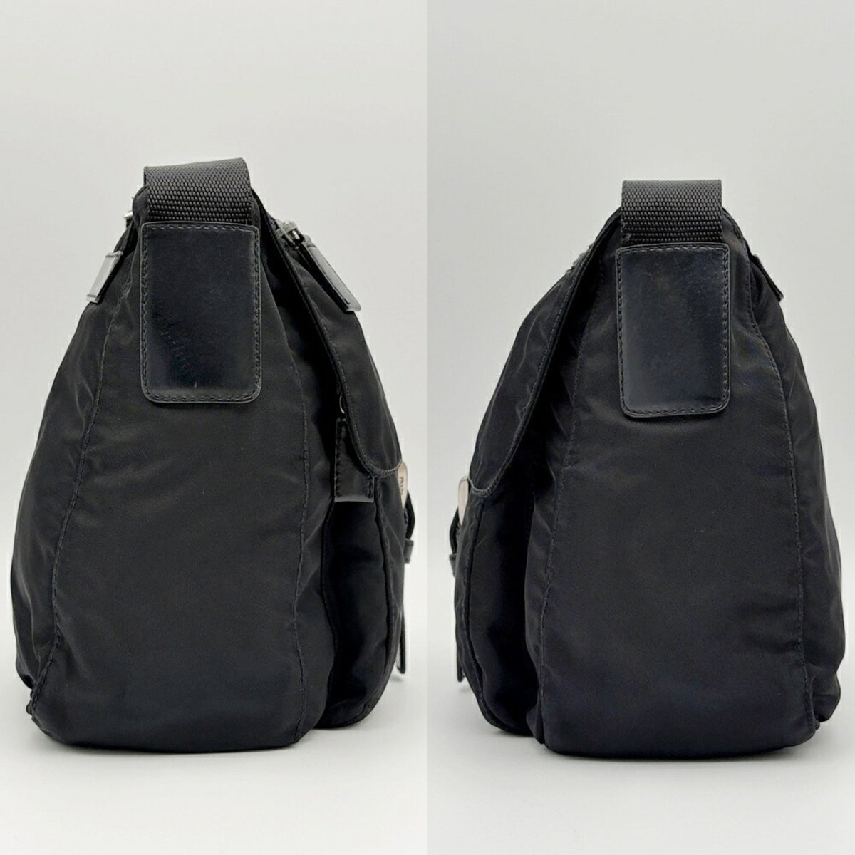 Prada Black Nylon Leather Shoulder Bag (Pre-Owned)