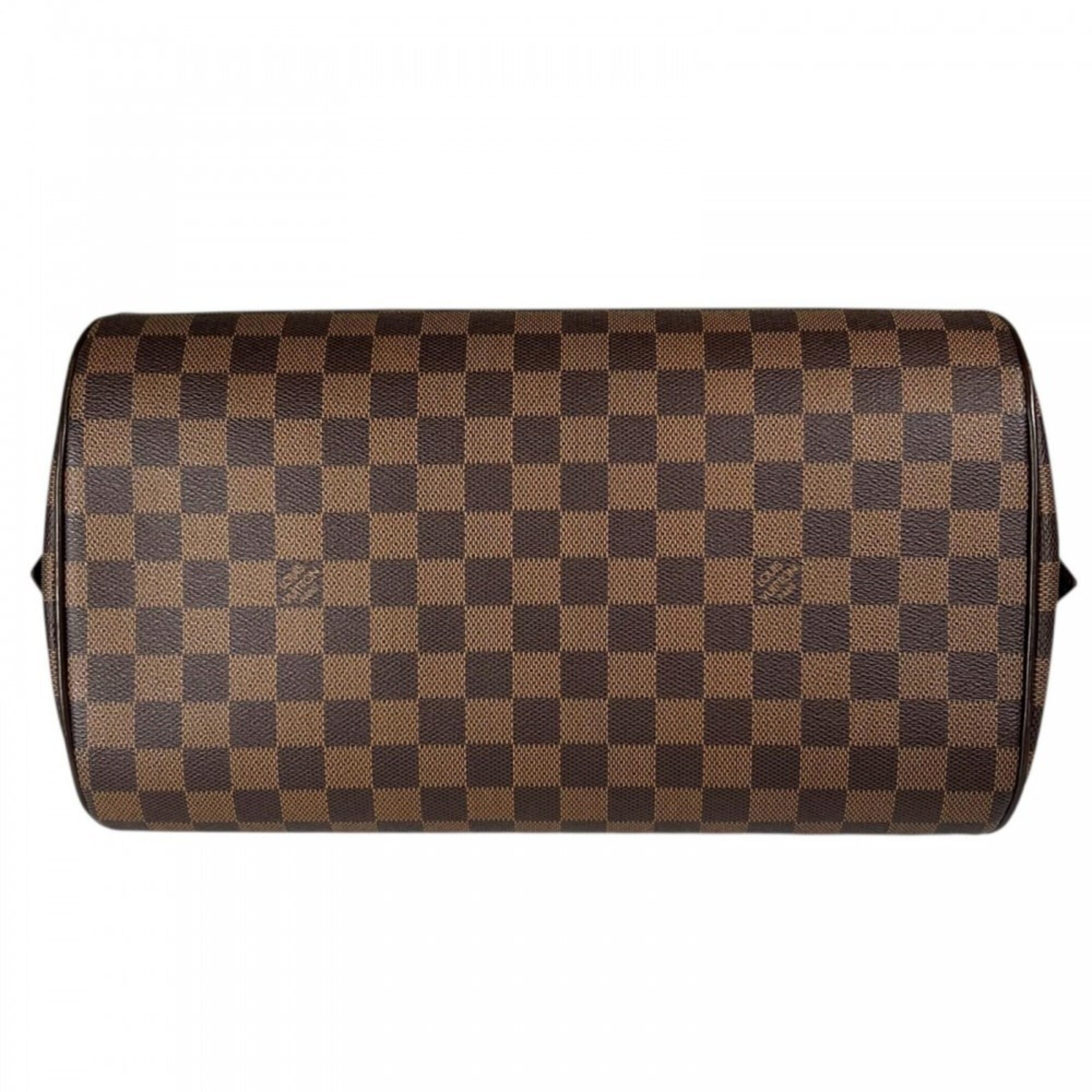 Louis Vuitton Brown White Damier Canvas Handbag (Pre-Owned)