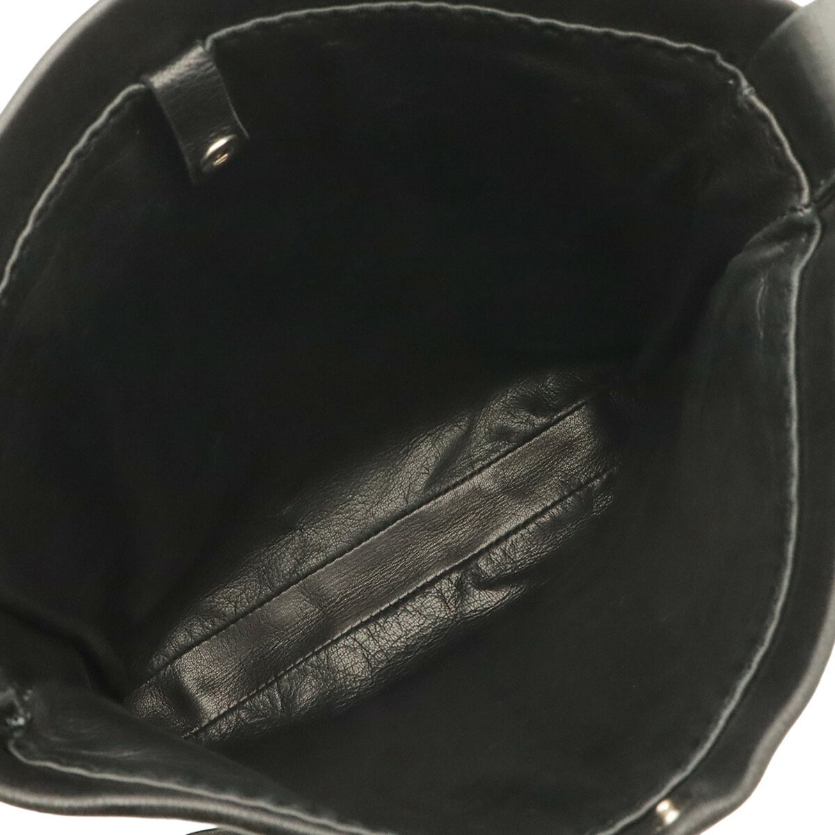 Hermes Black Leather Pochette Shoulder Bag (Pre-Owned)
