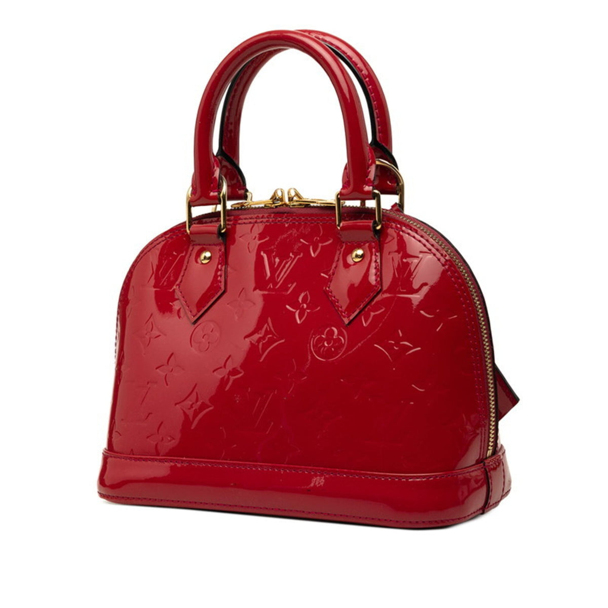 Louis Vuitton Monogram Vernis Indian Rose Red Color Patent Leather Handbag Shoulder Bag (Pre-Owned)
