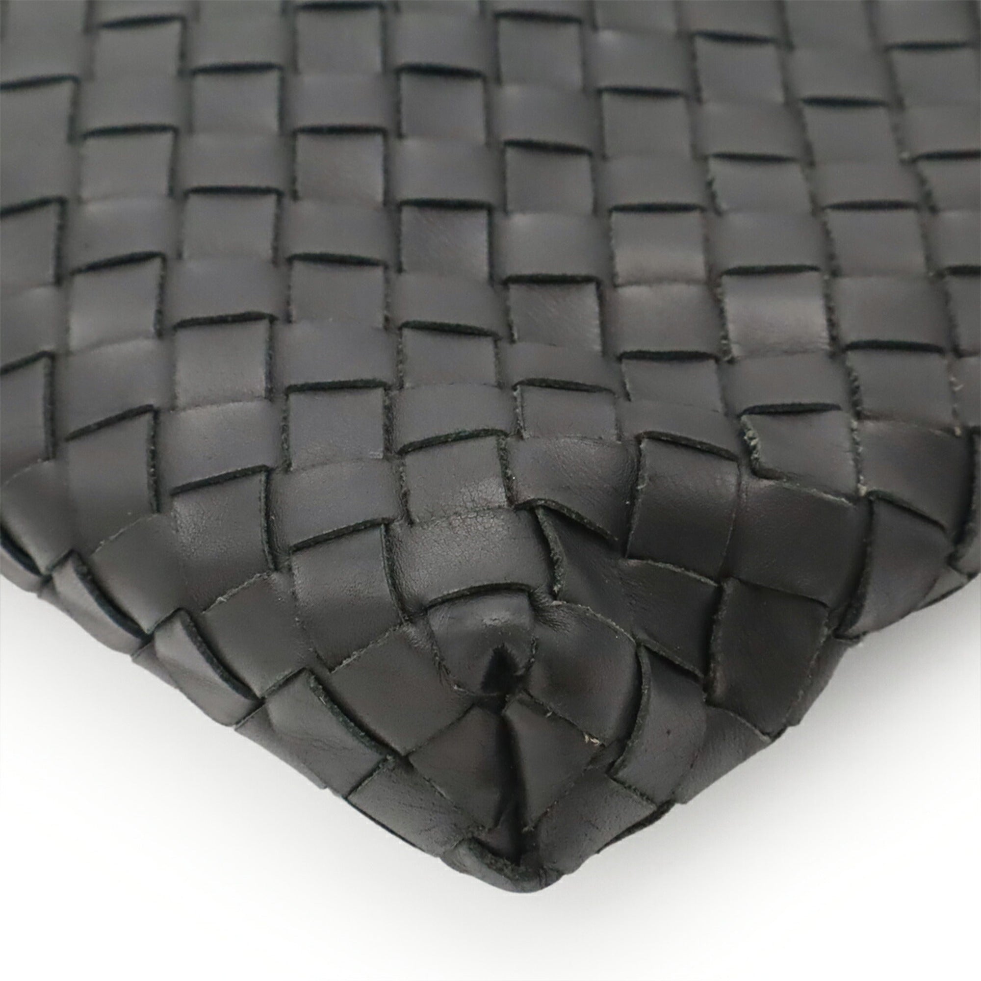 Bottega Veneta Black Leather Shoulder Bag (Pre-Owned)