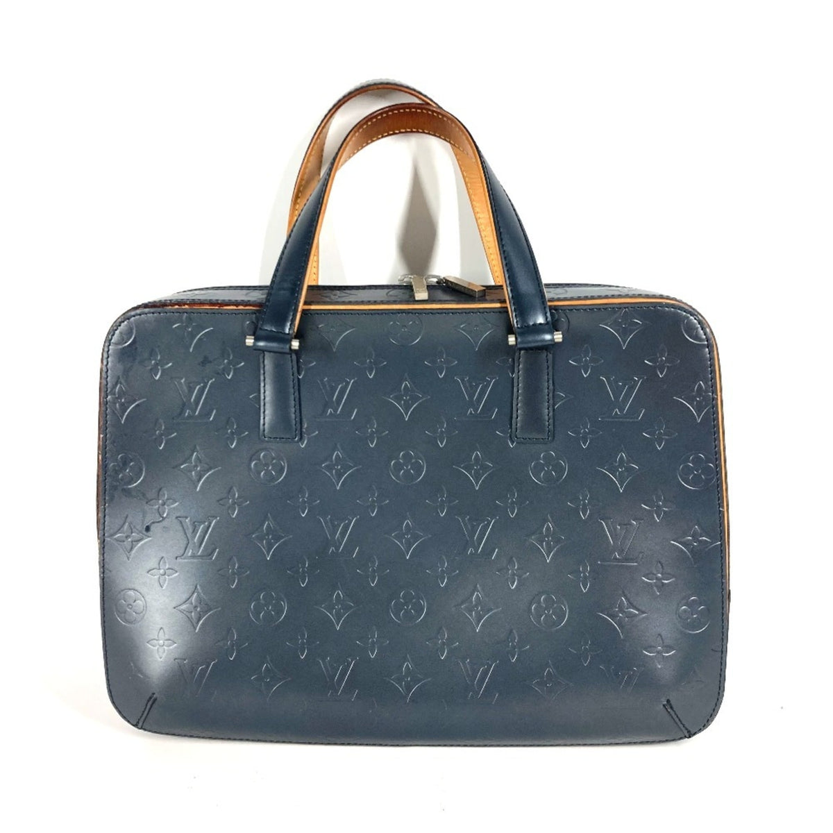 Louis Vuitton Navy Monogram Mat Shoulder Bag Tote Bag (Pre-Owned)