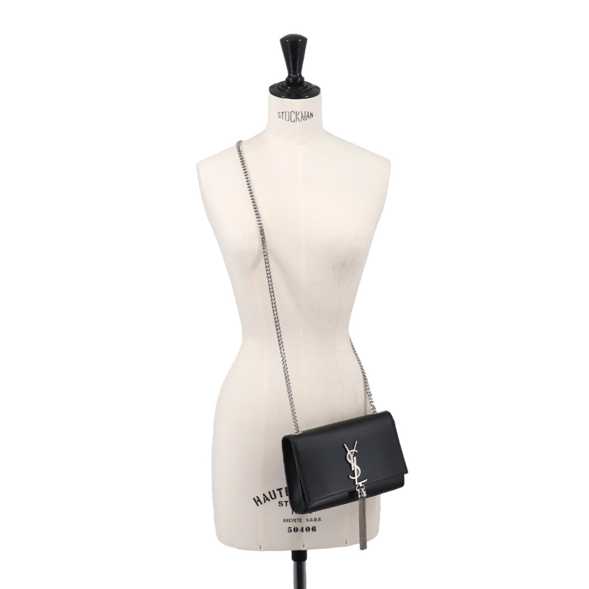 Saint Laurent Black Leather Handbag Shoulder Bag (Pre-Owned)