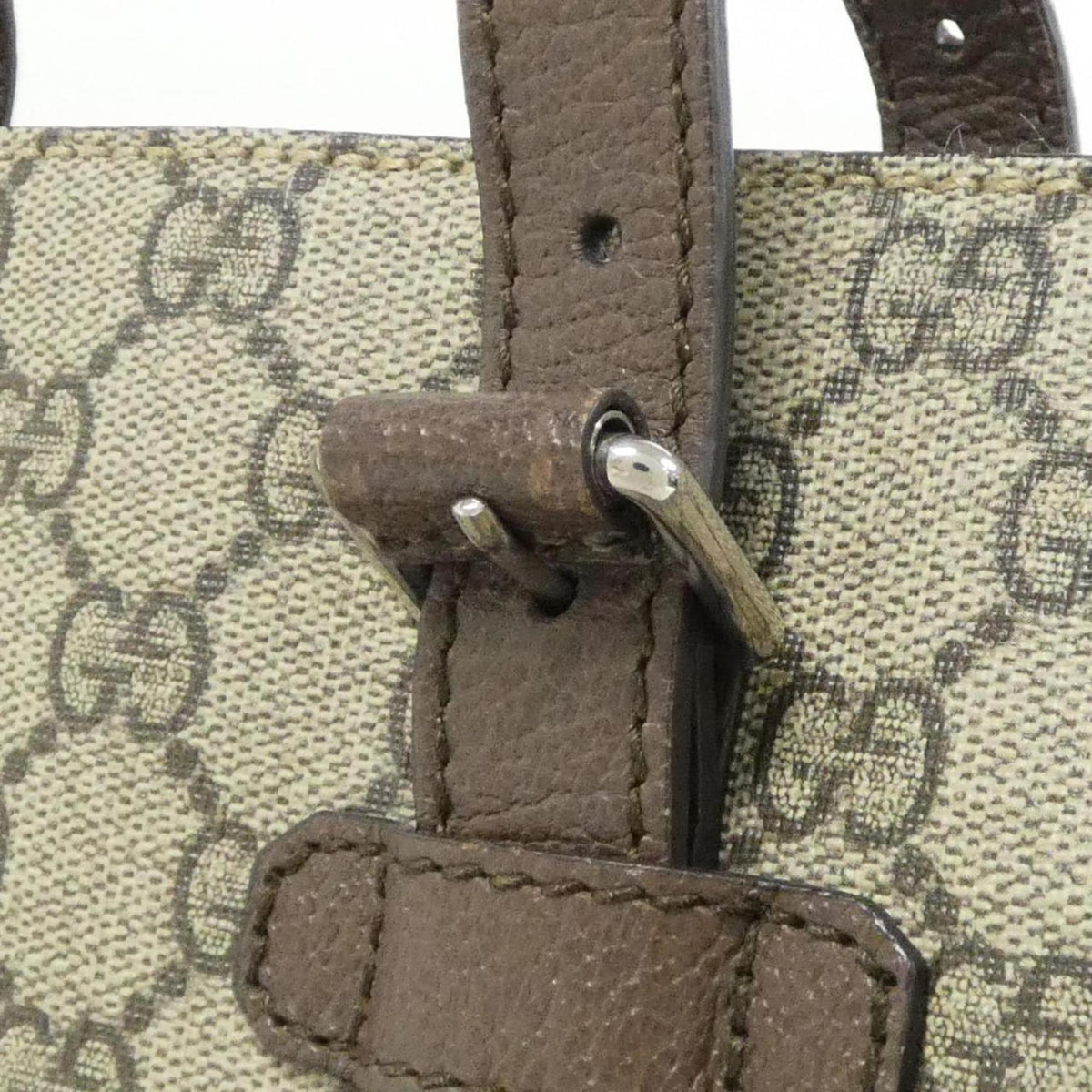 Gucci Beige Brown Gg Supreme Handbag (Pre-Owned)