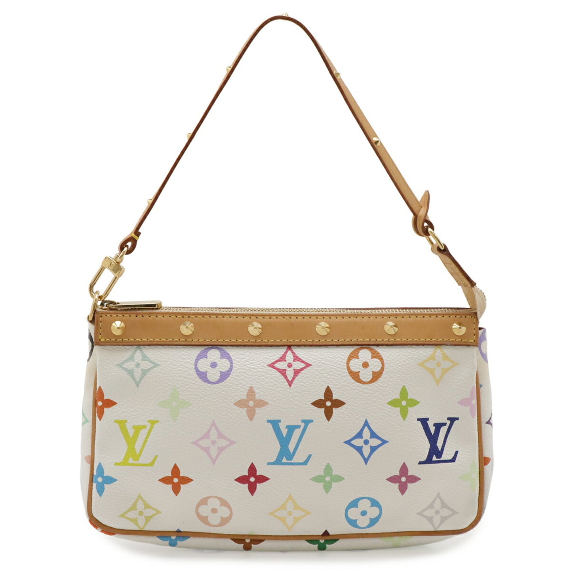 Louis Vuitton Blanc Monogram Multi-Color White Monogram Multicolore Handbag Pochette Pouch (Pre-Owned)