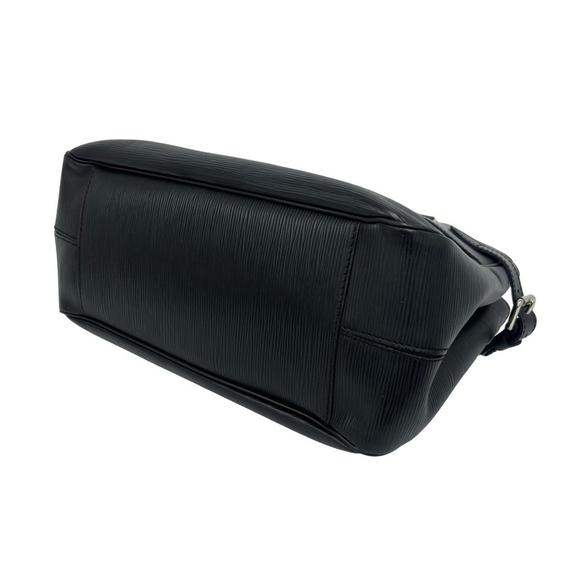 Louis Vuitton Black Leather Boston Bag Handbag Tote Bag (Pre-Owned)
