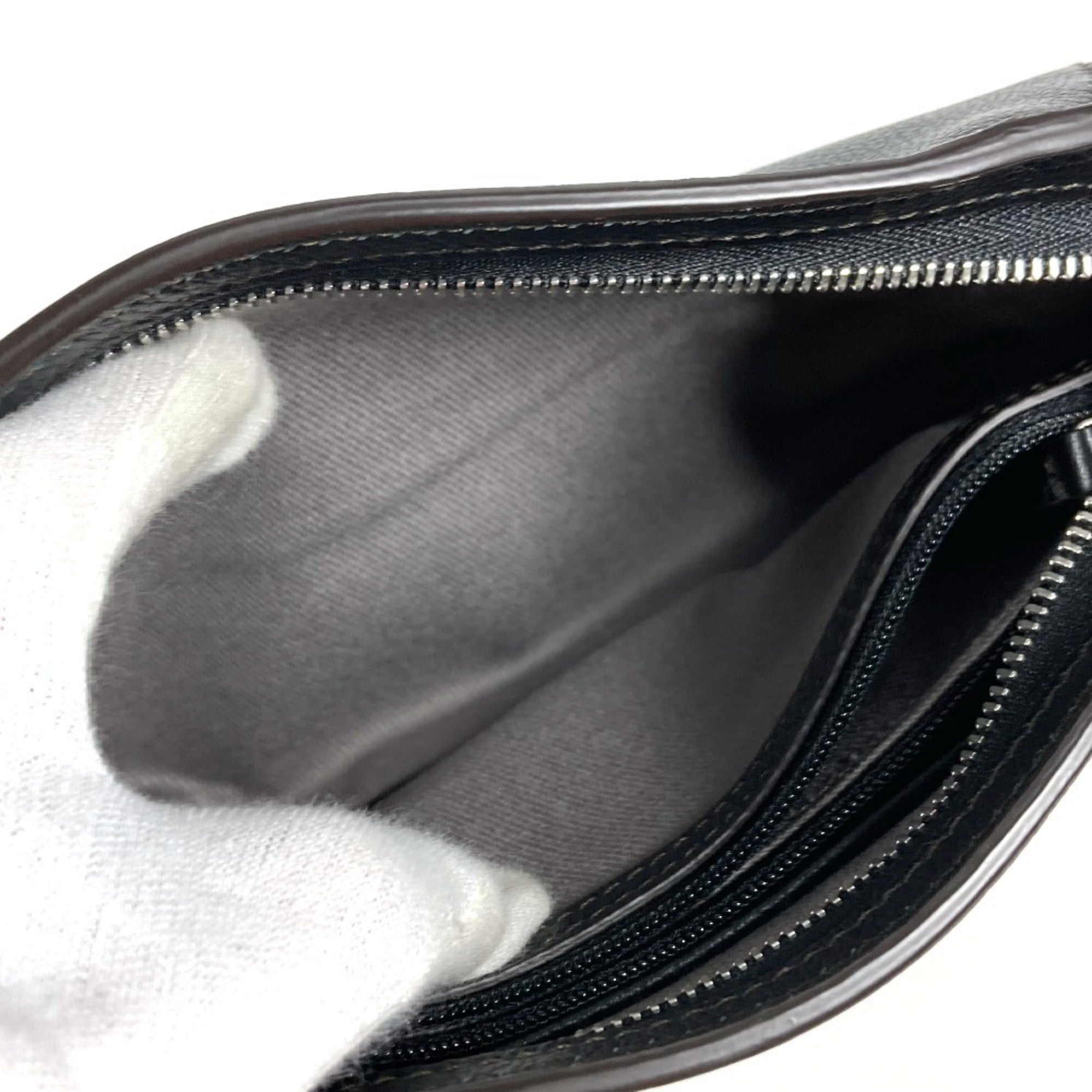 Cartier Black Leather Clutch Bag Handbag Pouch (Pre-Owned)