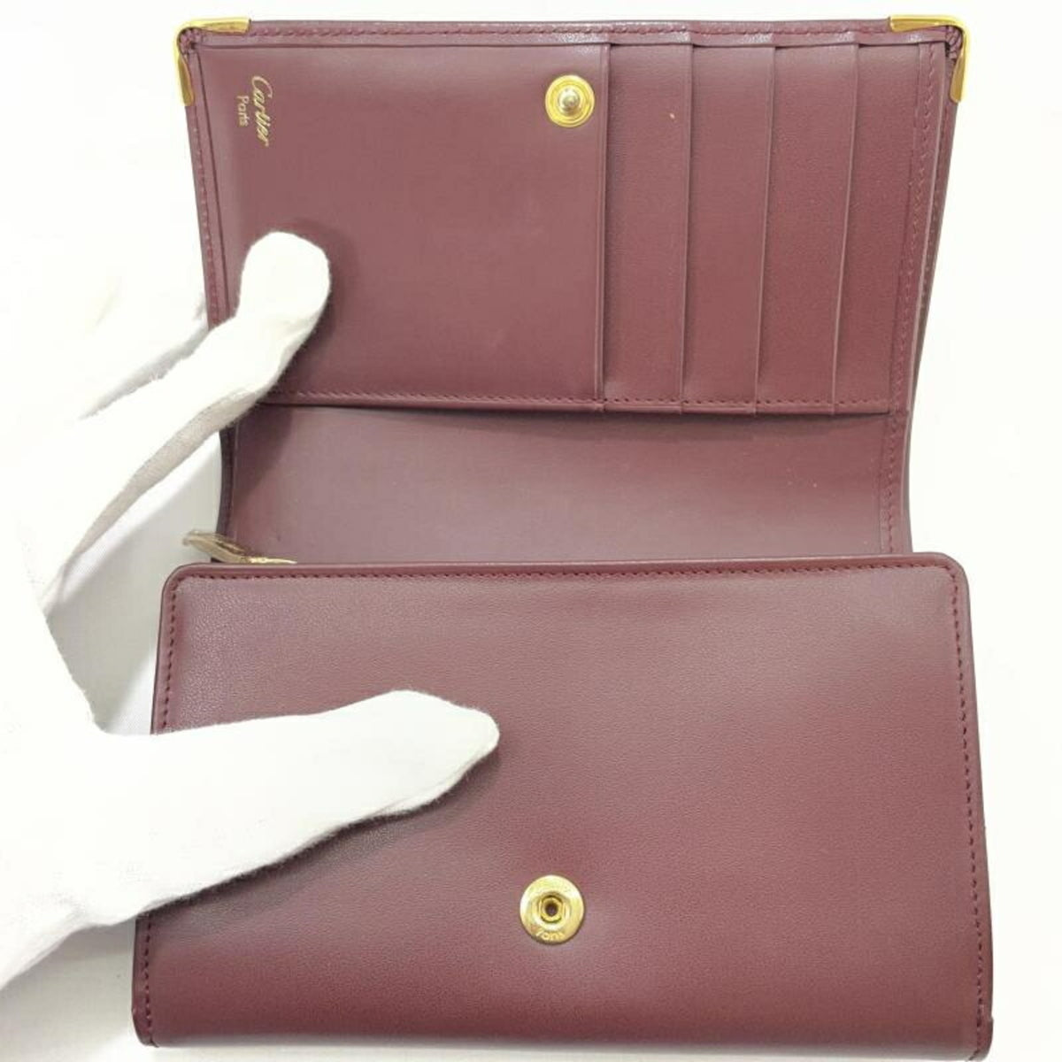 Cartier Red Color Wallet (Bi-Fold) (Pre-Owned)