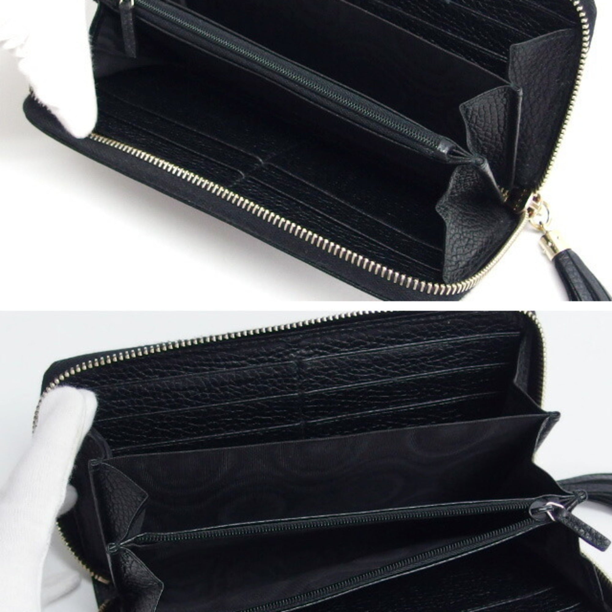 Gucci Black Leather Long Wallet (Bi-Fold) (Pre-Owned)