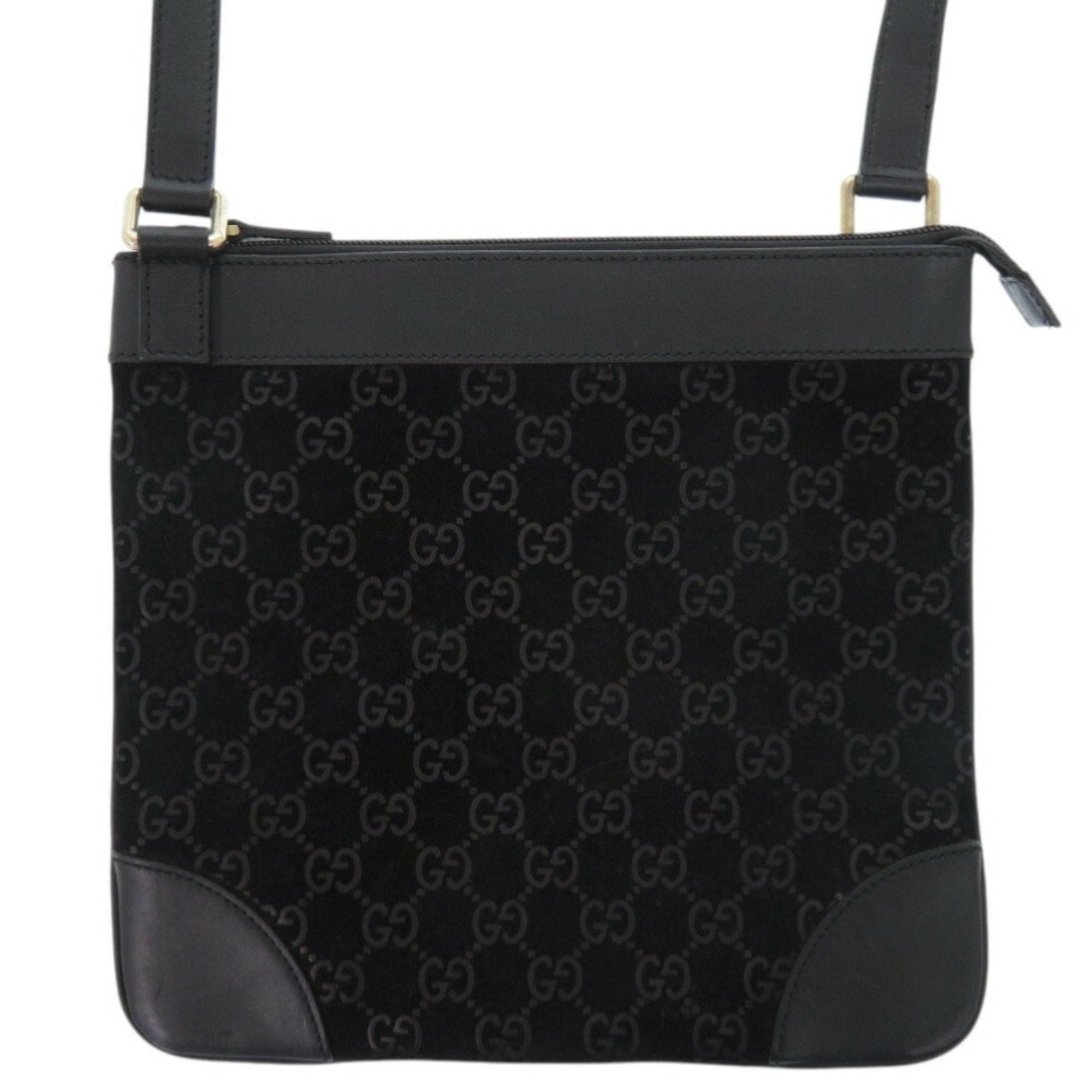 Gucci Black Suede Shoulder Bag (Pre-Owned)