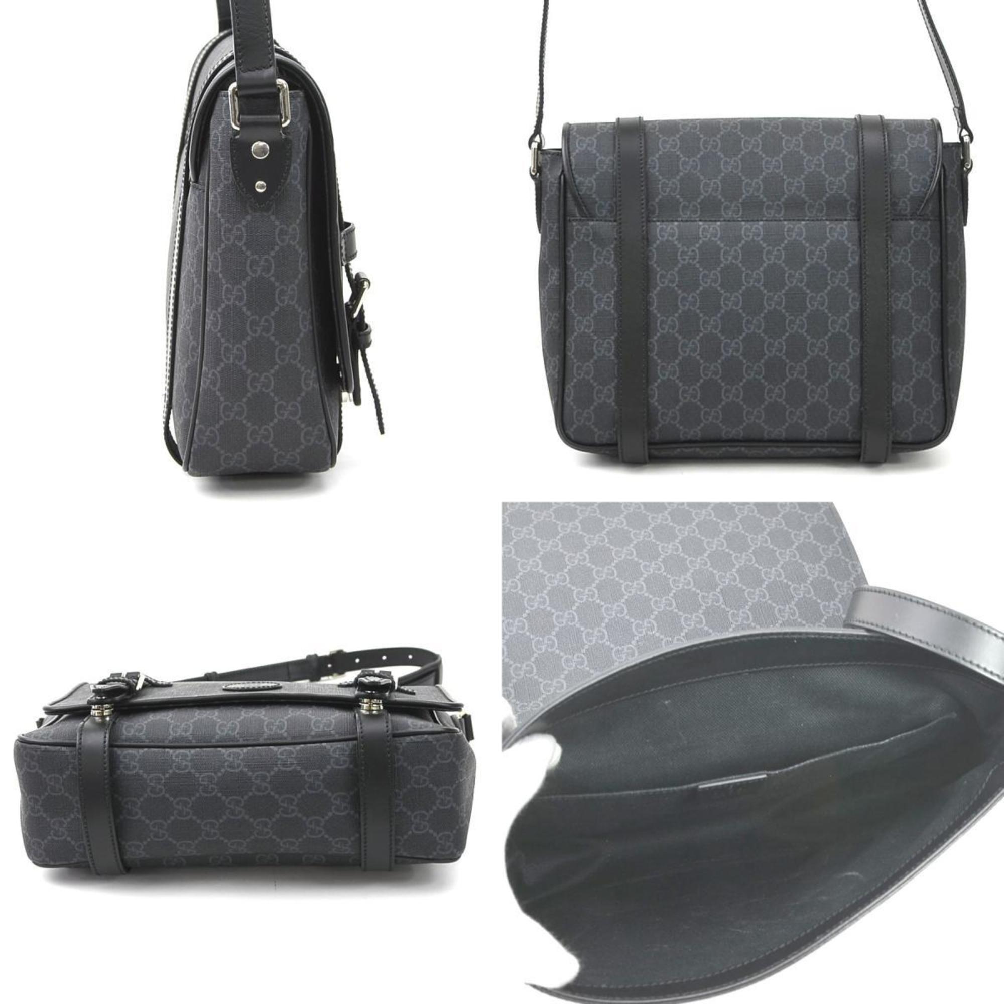Gucci Black Gray Pvc Shoulder Bag (Pre-Owned)