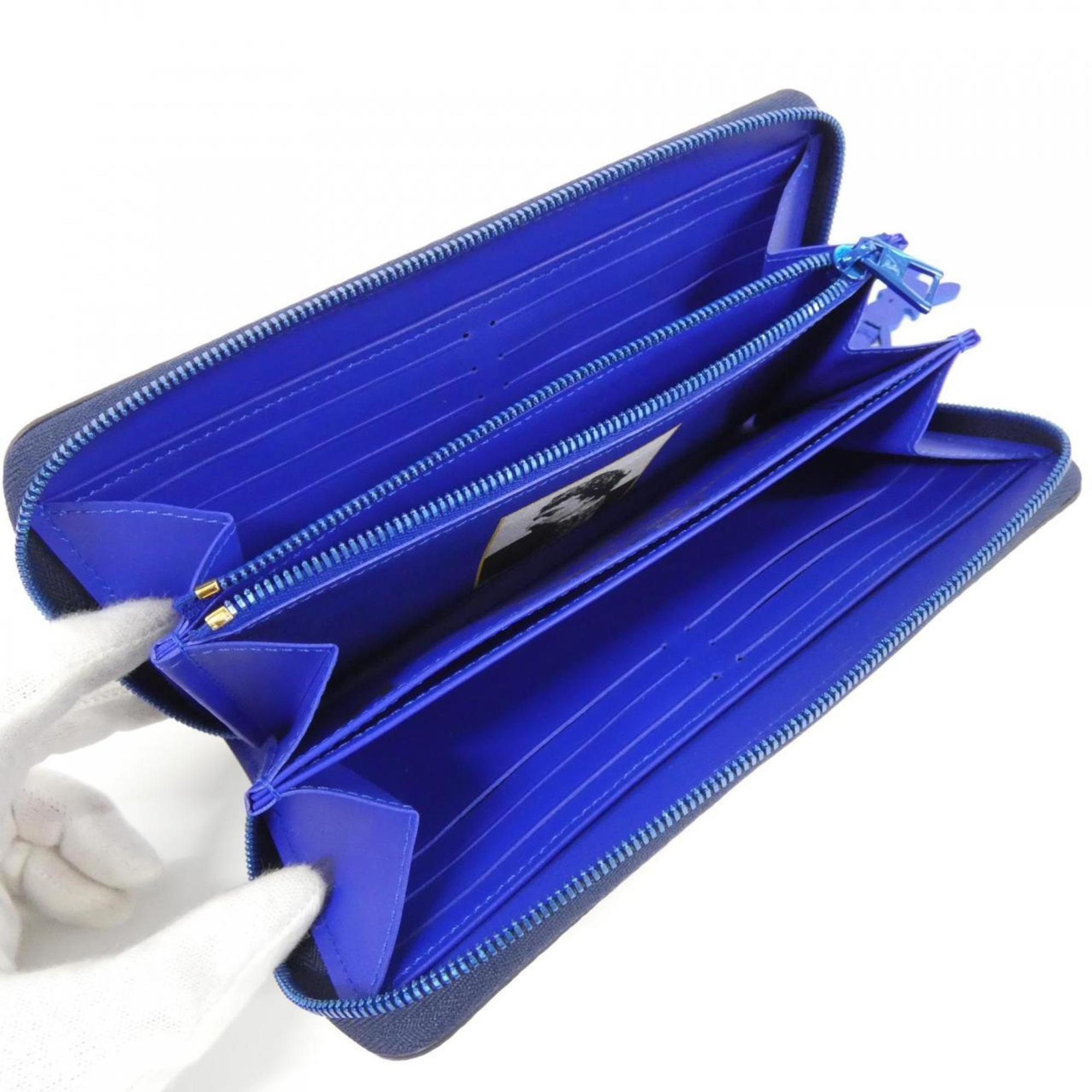 Louis Vuitton Dark Blue Coated Canvas Long Wallet (Bi-Fold) (Pre-Owned)