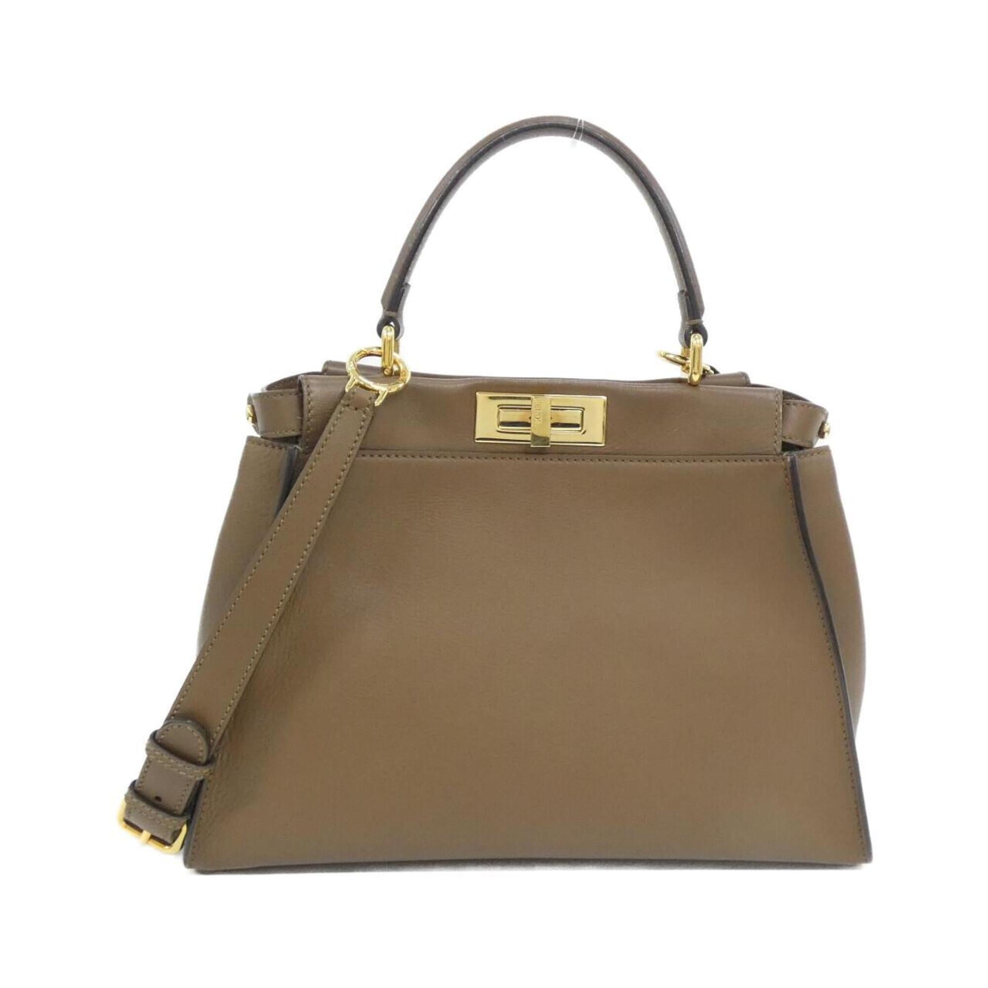 Fendi Brown Leather Handbag (Pre-Owned)