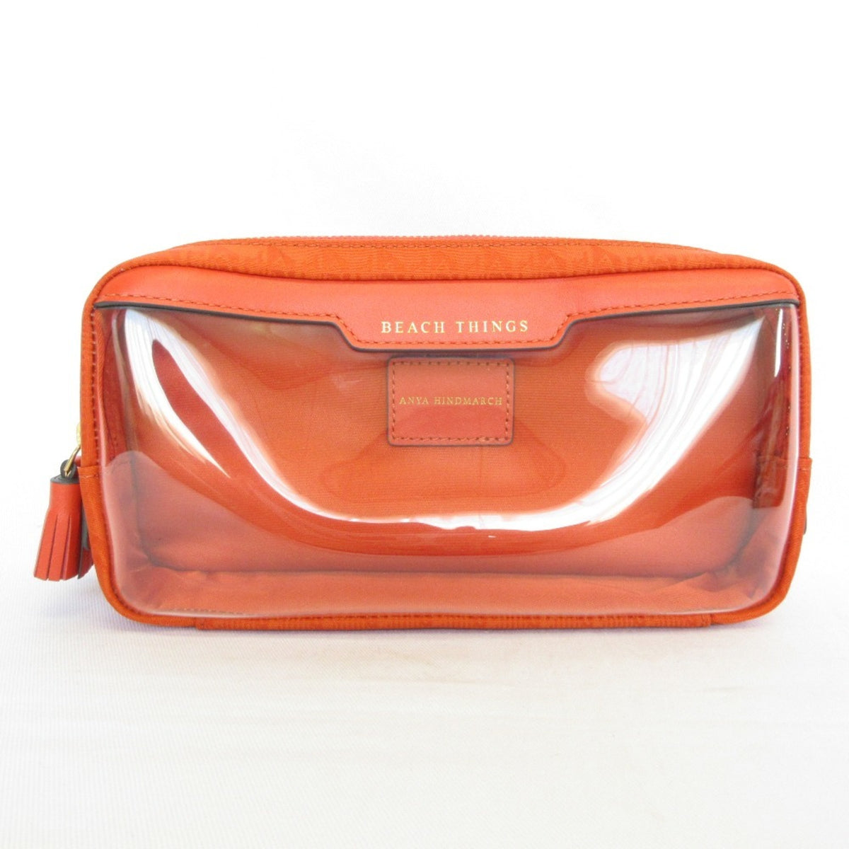 Anya Hindmarch Clear Orange Clutch Bag (Pre-Owned)