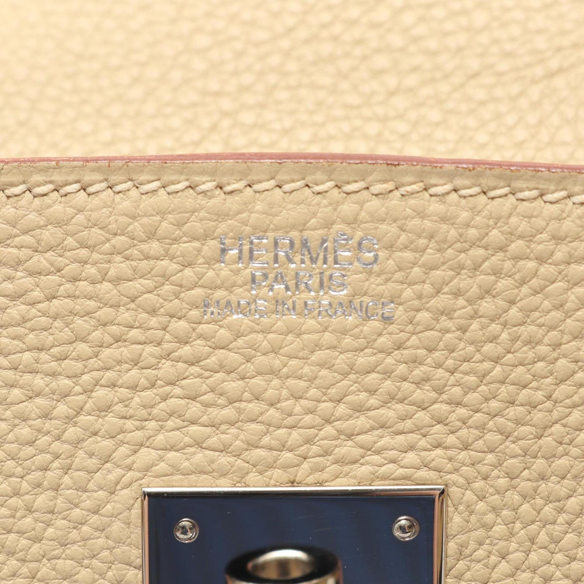 Hermes Ivory Togo Leather Handbag (Pre-Owned)