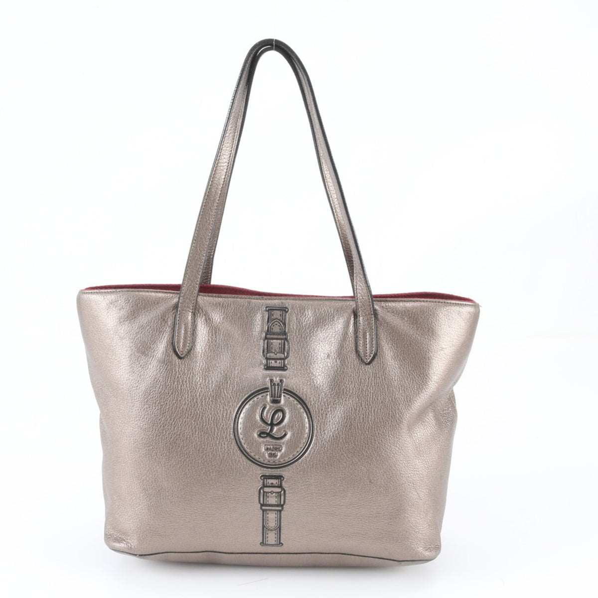 Loewe Gold Leather Handbag Shoulder Bag Tote Bag (Pre-Owned)