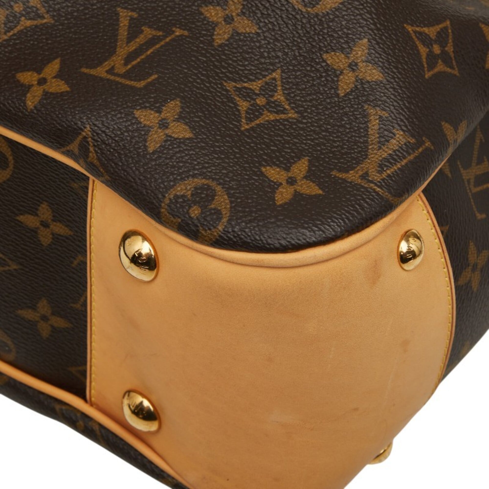 Louis Vuitton Brown Pvc Leather Handbag Tote Bag (Pre-Owned)