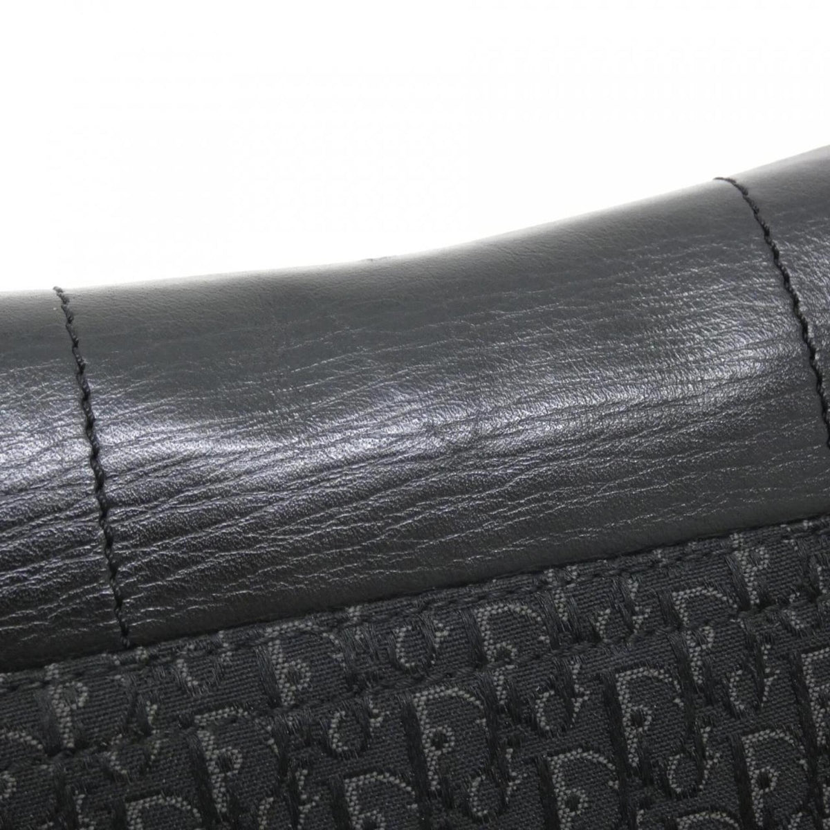 Christian Dior Black Canvas Leather Shoulder Bag (Pre-Owned)