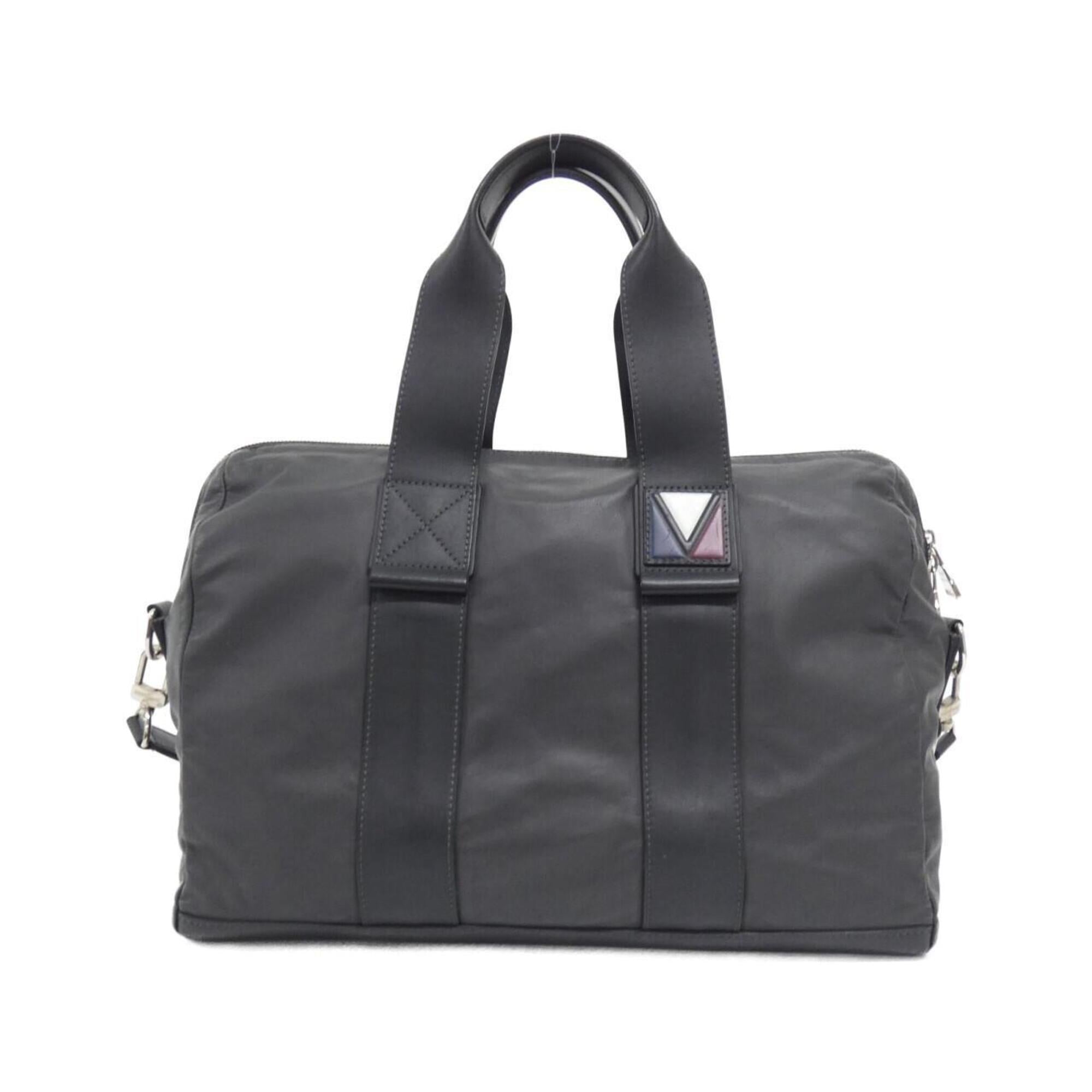 Louis Vuitton Dark Gray Gray Leather Boston Bag (Pre-Owned)