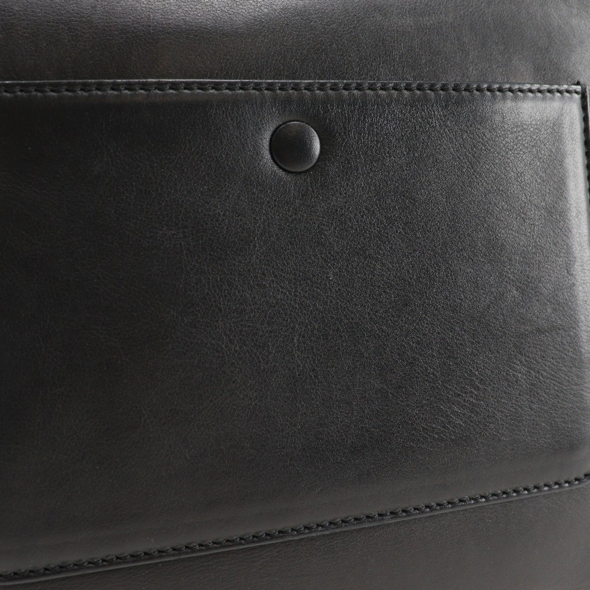 Celine Beige Black Leather Handbag Shoulder Bag (Pre-Owned)