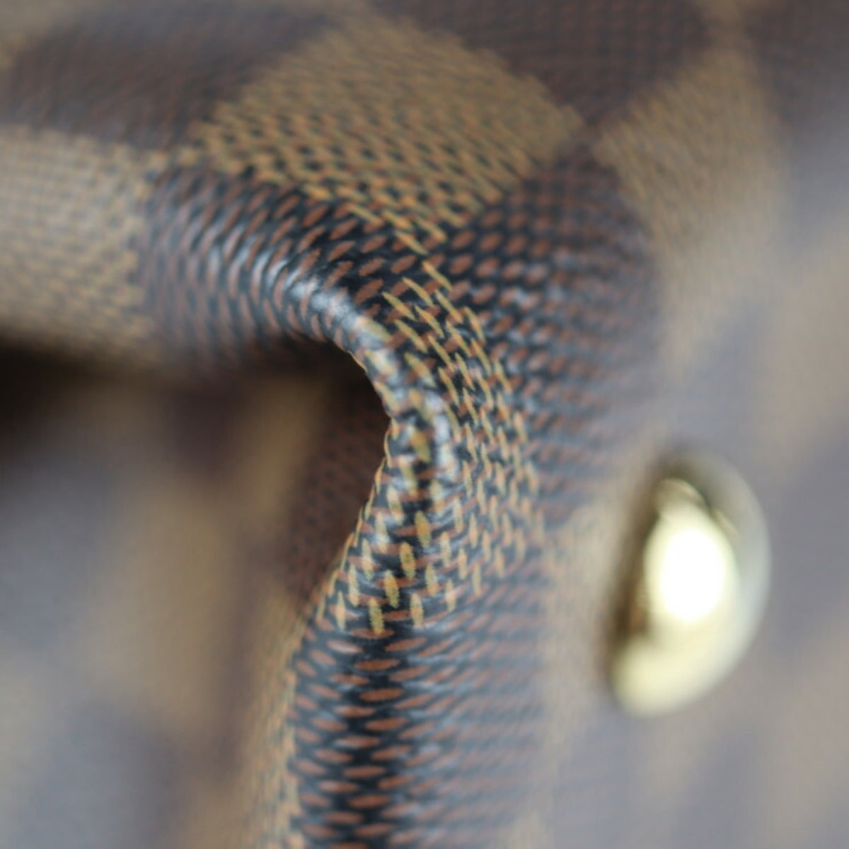 Louis Vuitton Brown Damier Canvas Handbag Shopping Bag Shoulder Bag Tote Bag (Pre-Owned)