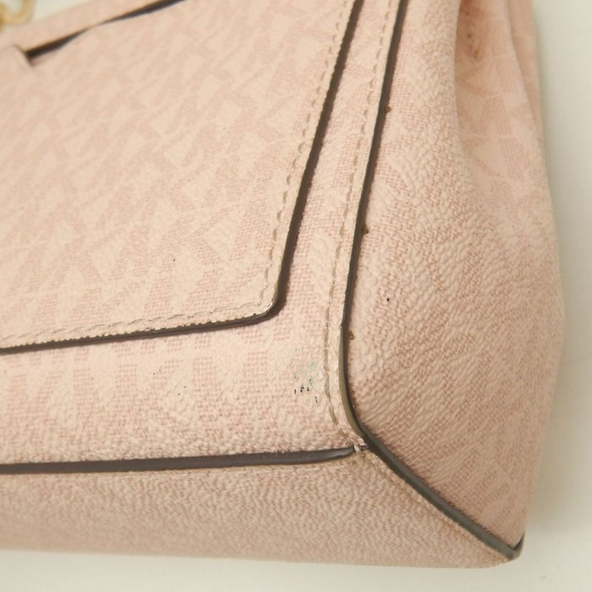 Michael Kors Pink Coated Canvas Shoulder Bag (Pre-Owned)