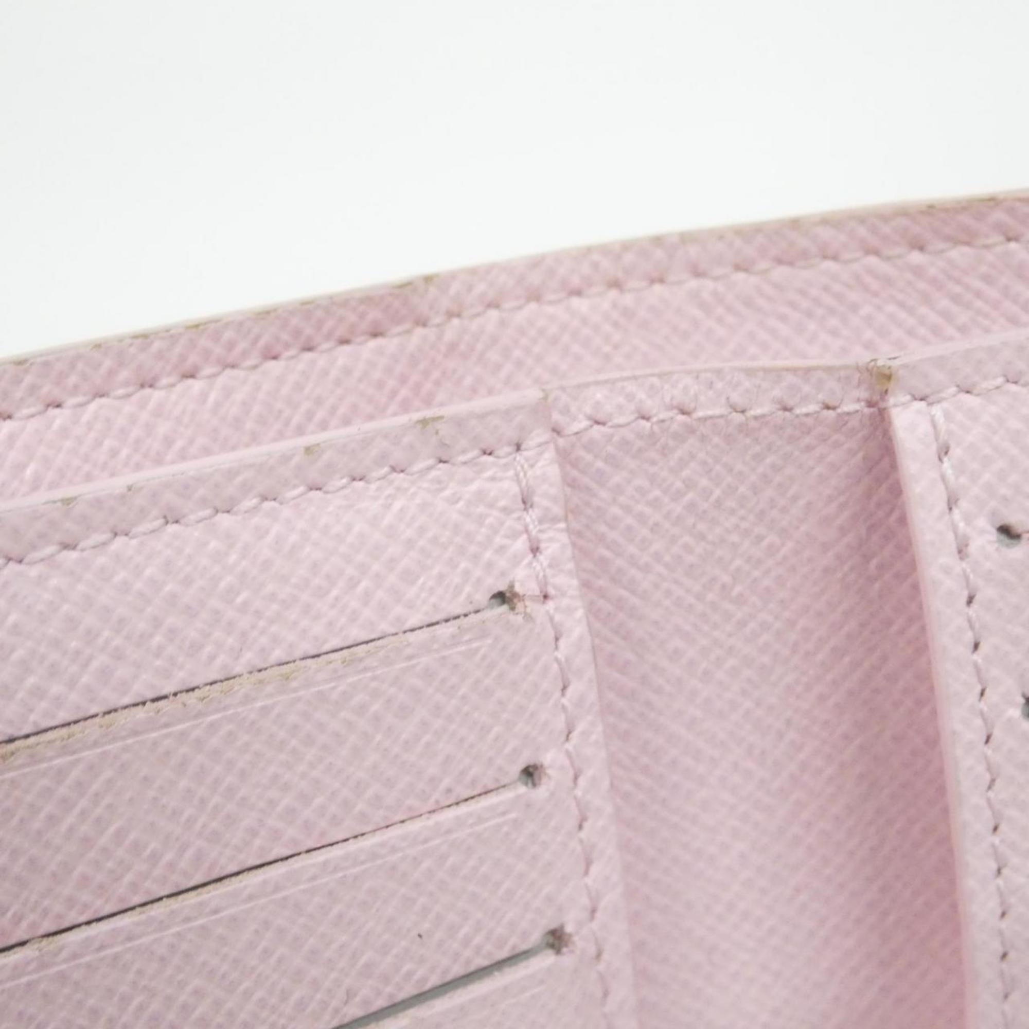 Louis Vuitton Rose Coated Canvas Wallet (Tri-Fold) (Pre-Owned)