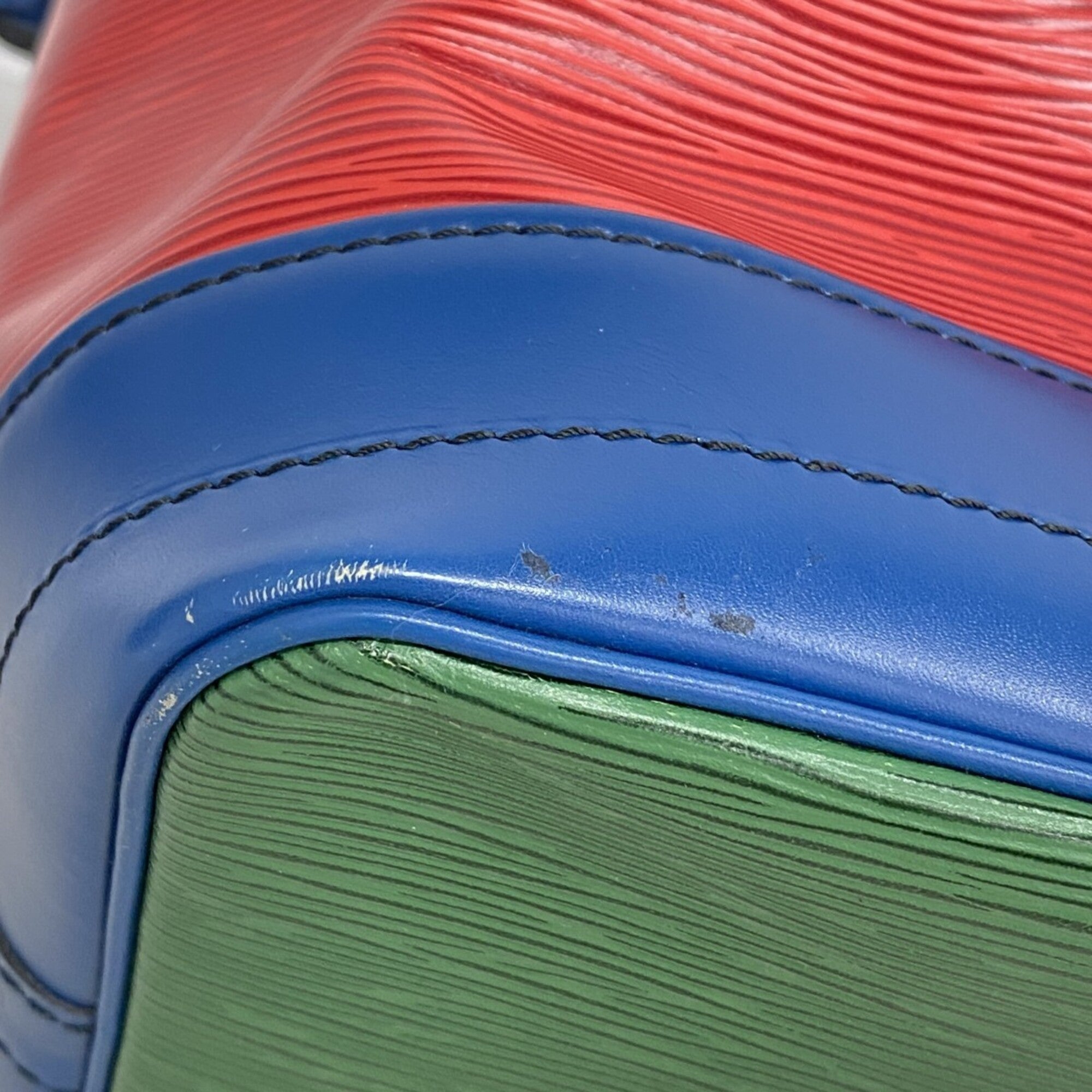 Louis Vuitton Borneo Green Castilian Red Toledo Blue Shoulder Bag (Pre-Owned)