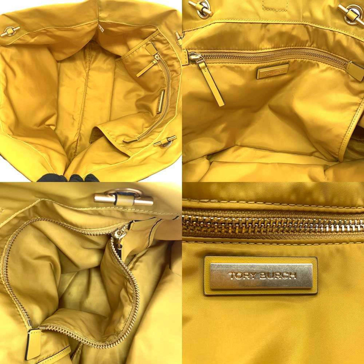 Tory Burch Yellow Nylon Tote Bag (Pre-Owned)