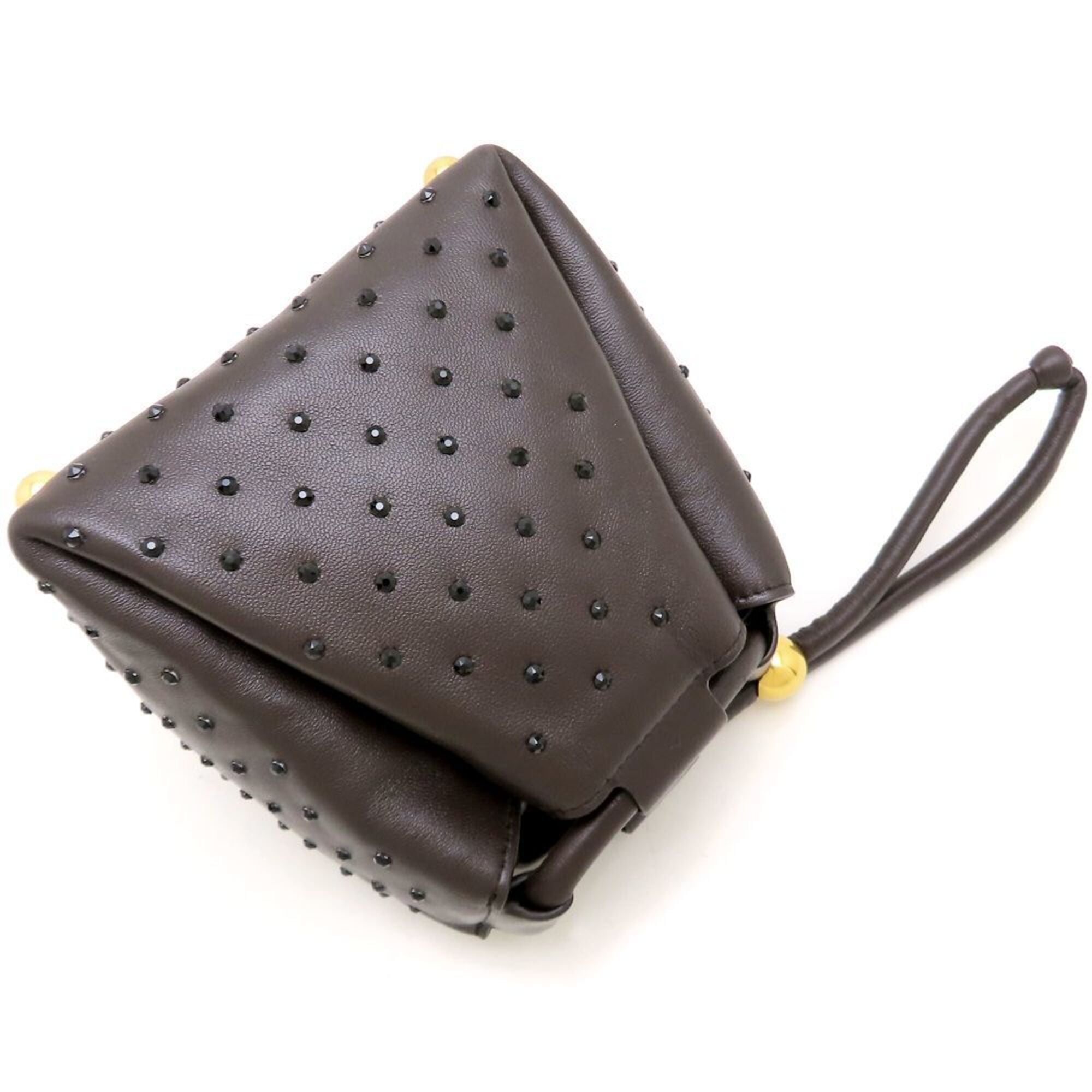 Bottega Veneta Dark Brown Leather Handbag (Pre-Owned)