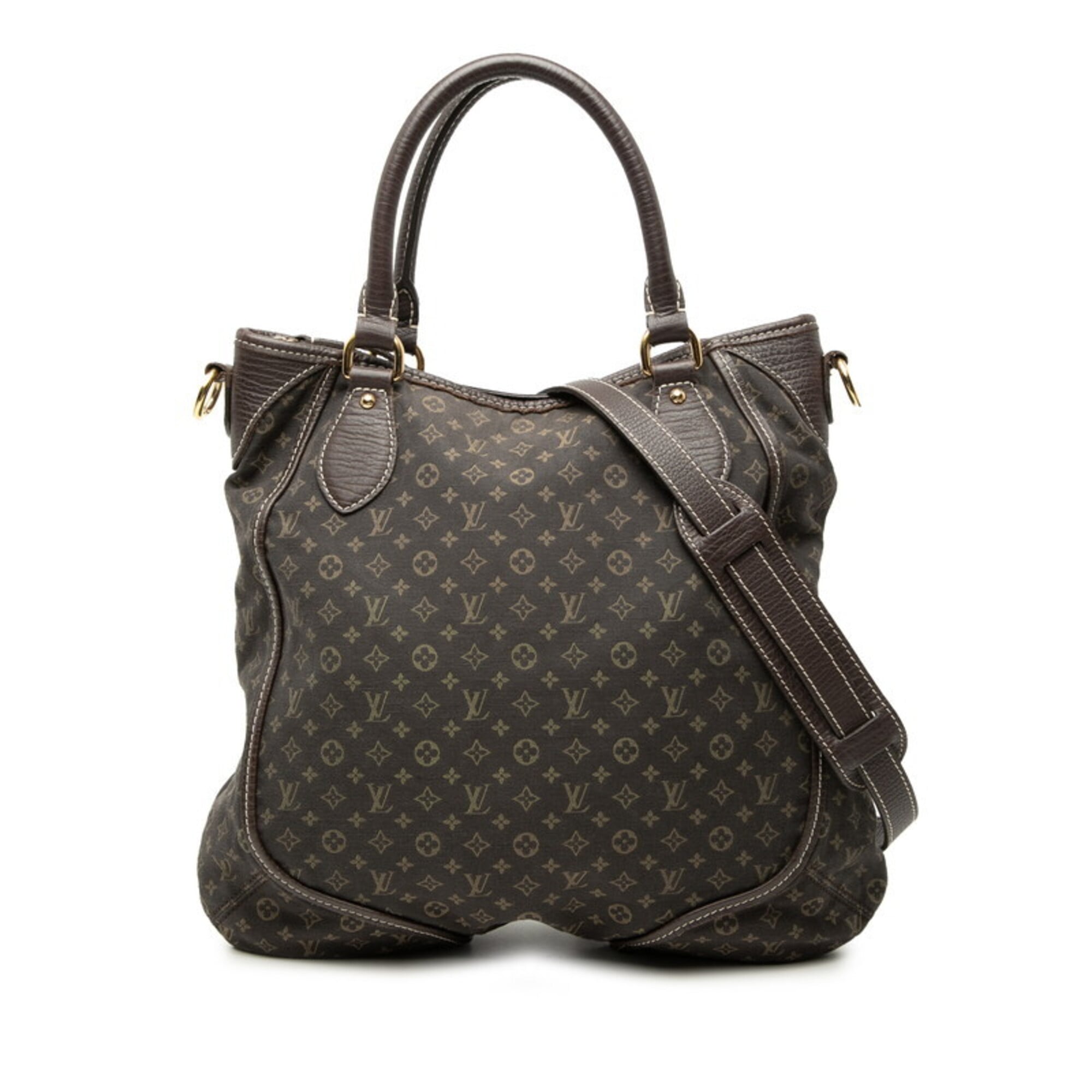 Louis Vuitton Brown Canvas Leather Handbag Shoulder Bag (Pre-Owned)