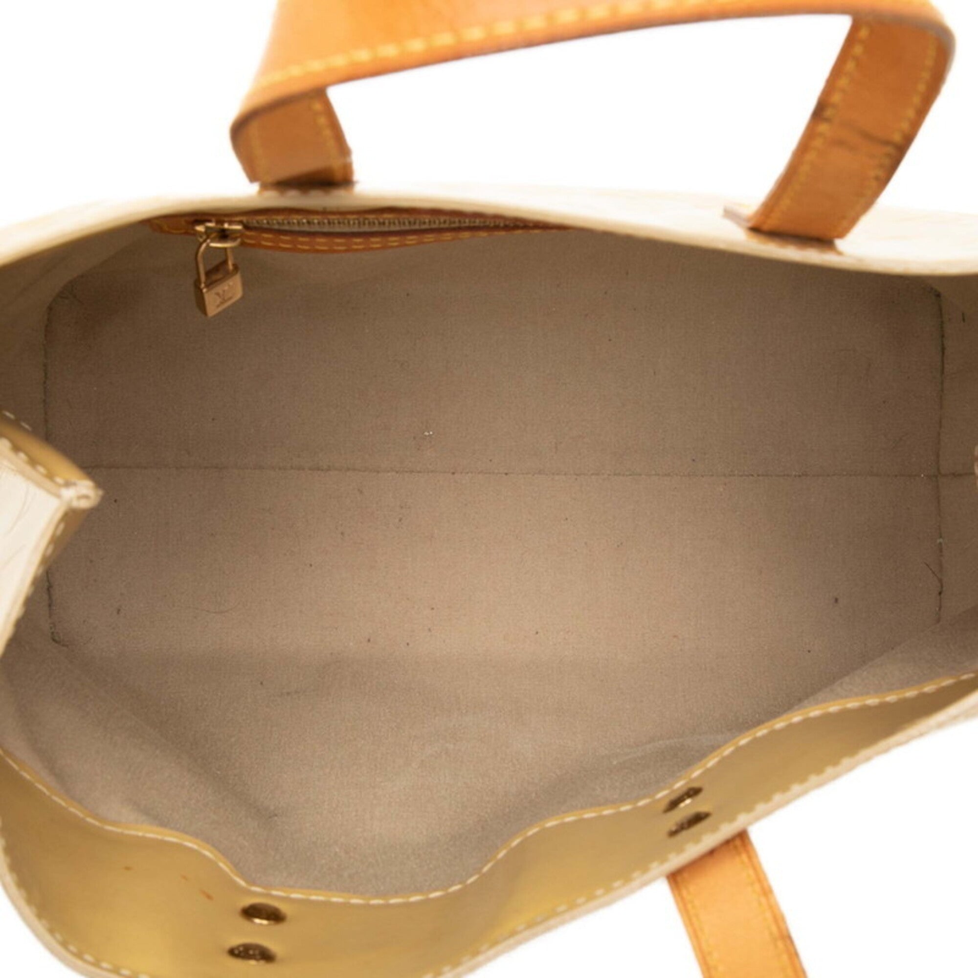 Louis Vuitton Beige Patent Leather Handbag (Pre-Owned)