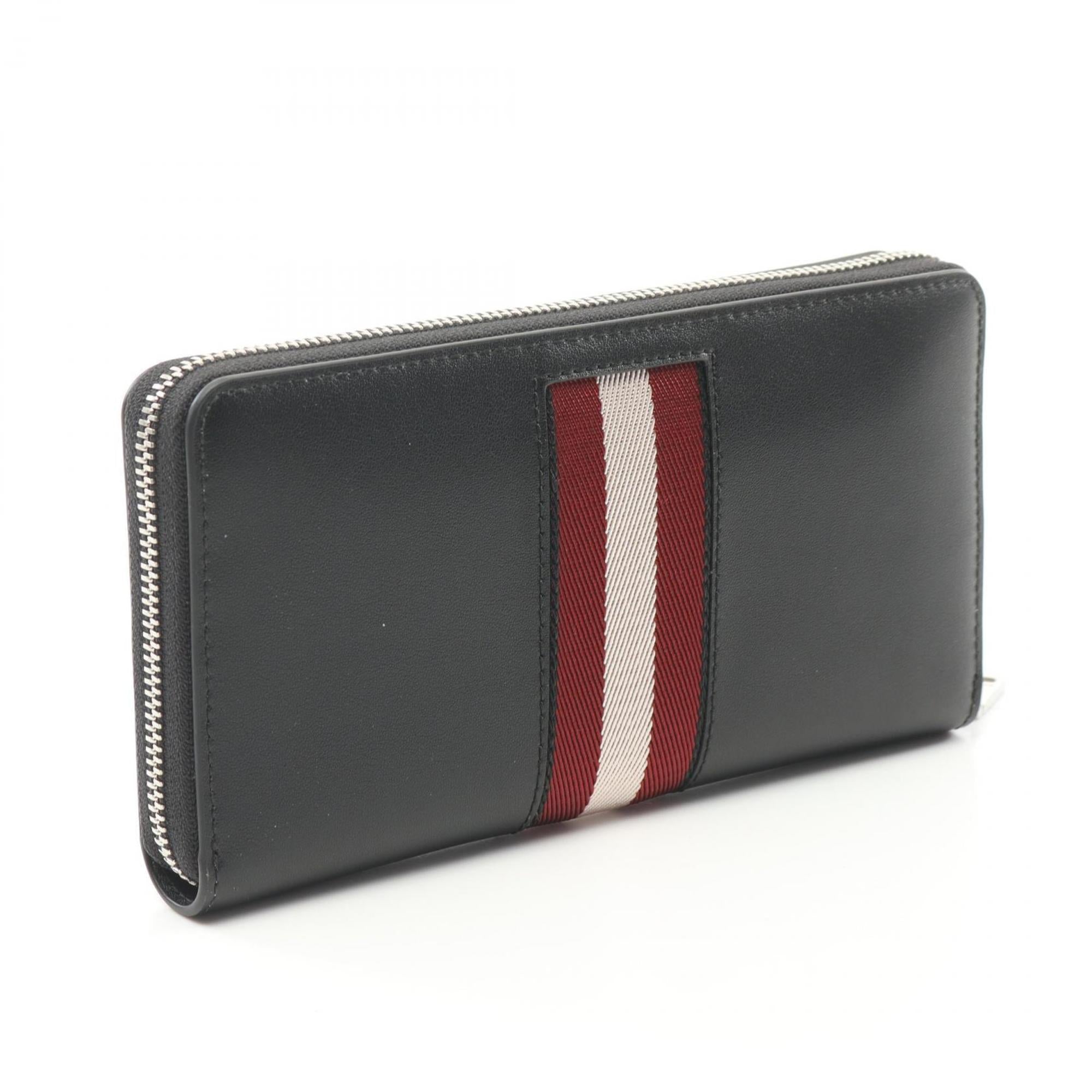 Bally Black Leather Long Wallet (Bi-Fold) (Pre-Owned)