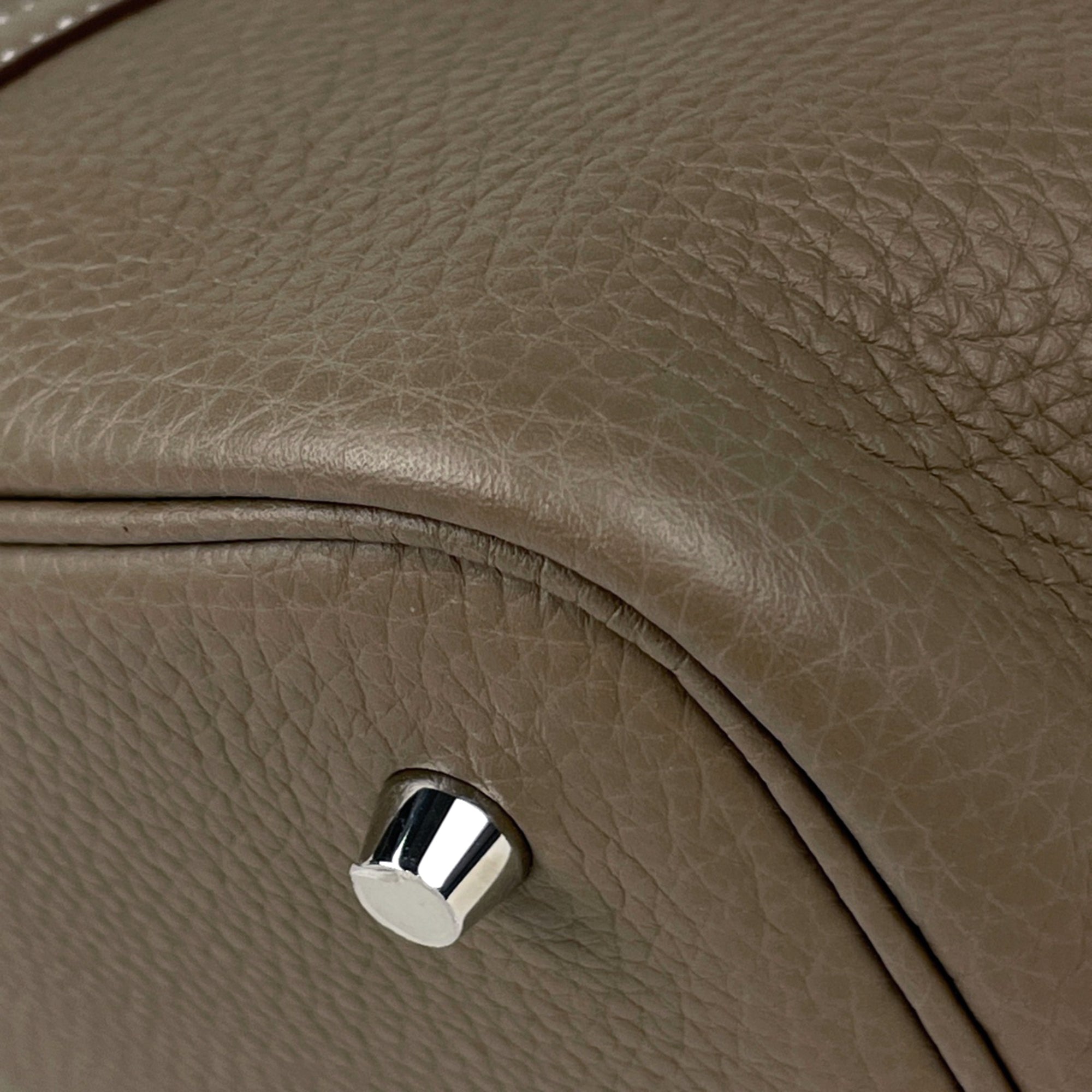 Hermes Etoupe Gray Togo Leather Handbag (Pre-Owned)