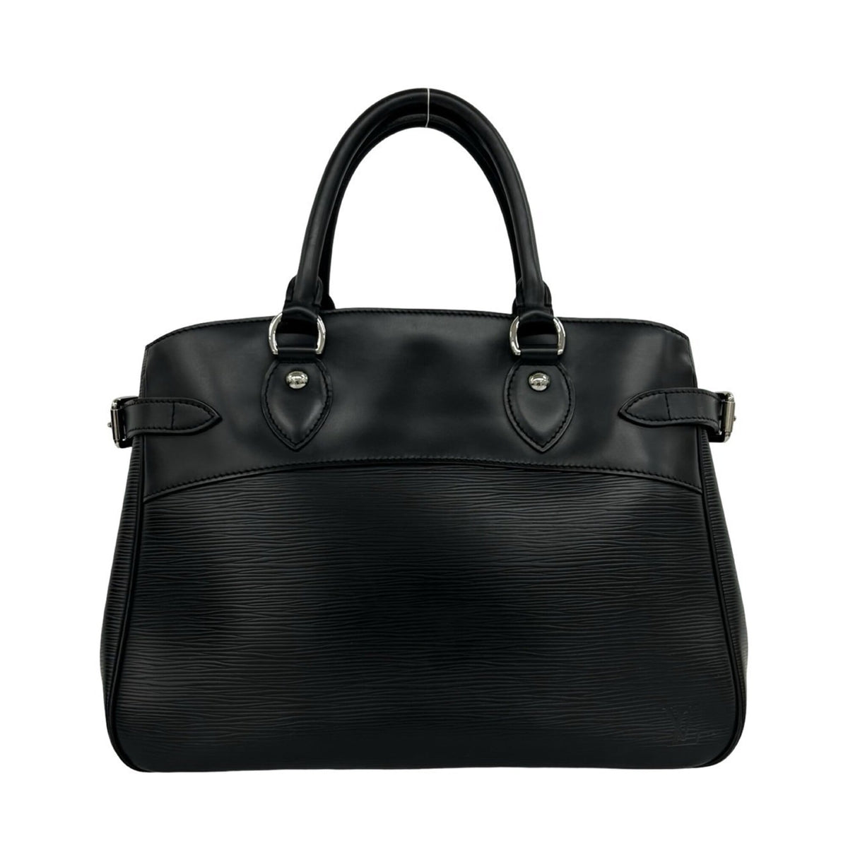 Louis Vuitton Black Leather Boston Bag Handbag Tote Bag (Pre-Owned)