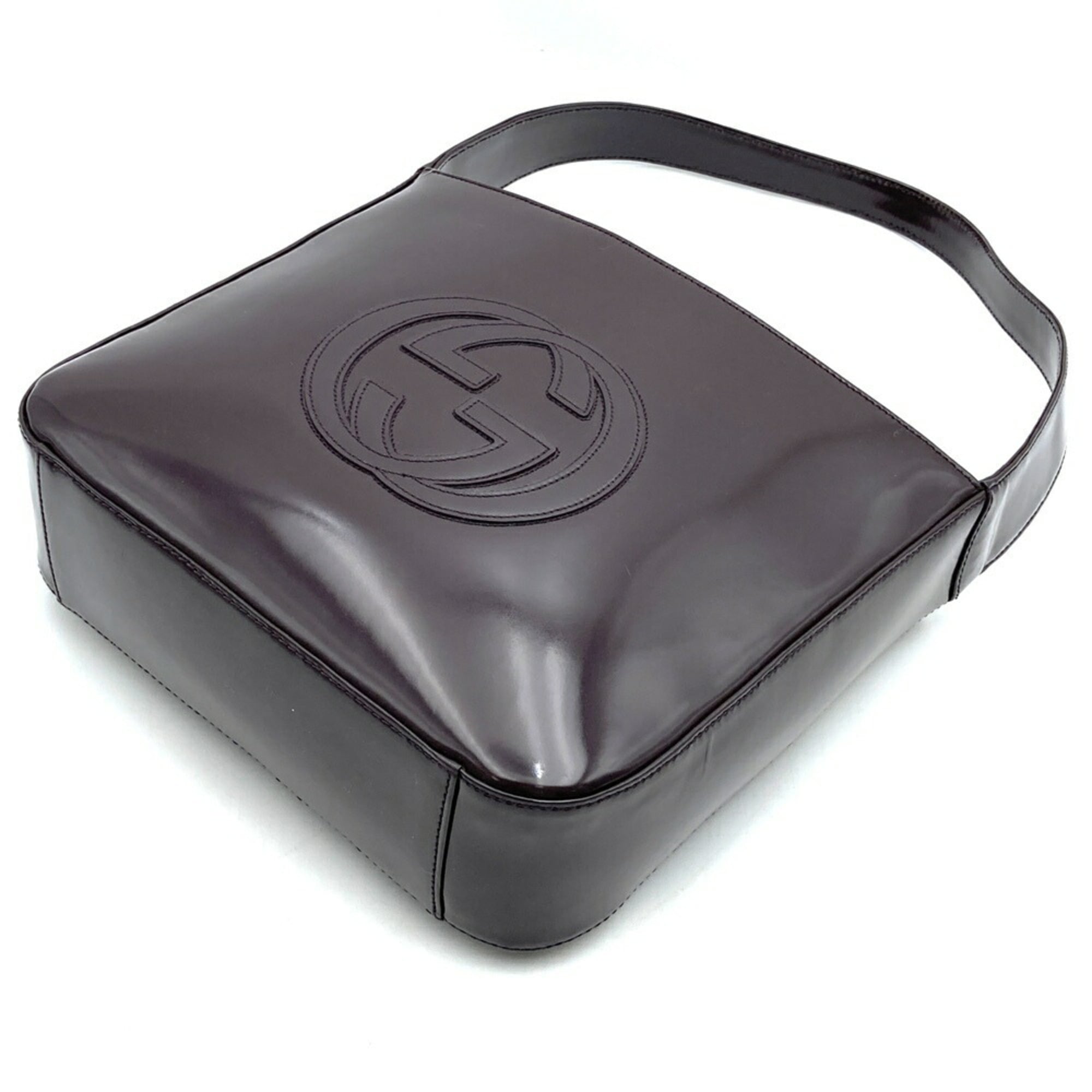 Gucci Brown Patent Leather Shoulder Bag (Pre-Owned)