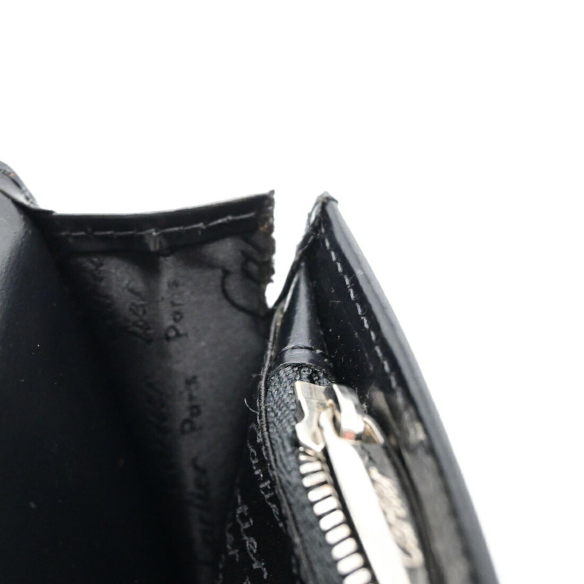 Cartier Black Leather Long Wallet (Bi-Fold) (Pre-Owned)