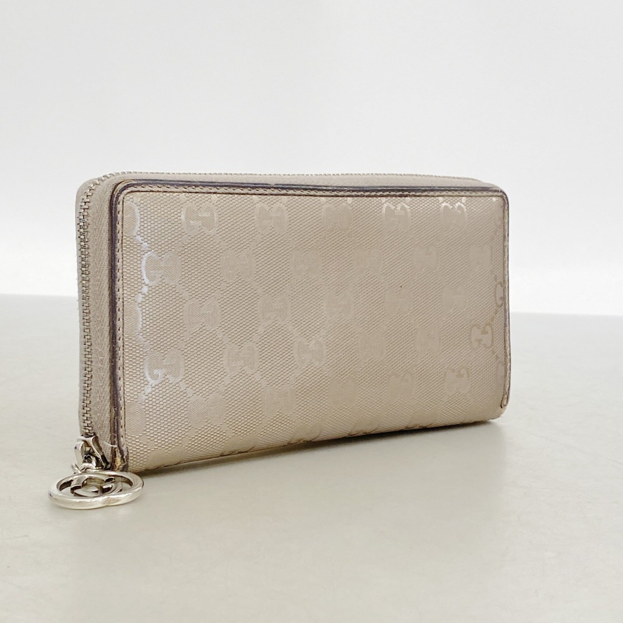 Gucci Grayish Pvc Long Wallet (Bi-Fold) (Pre-Owned)