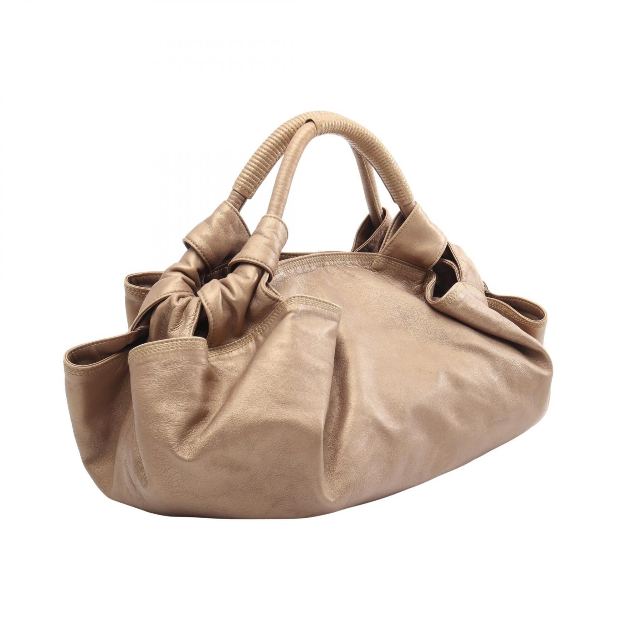 Loewe Gold Leather Handbag (Pre-Owned)