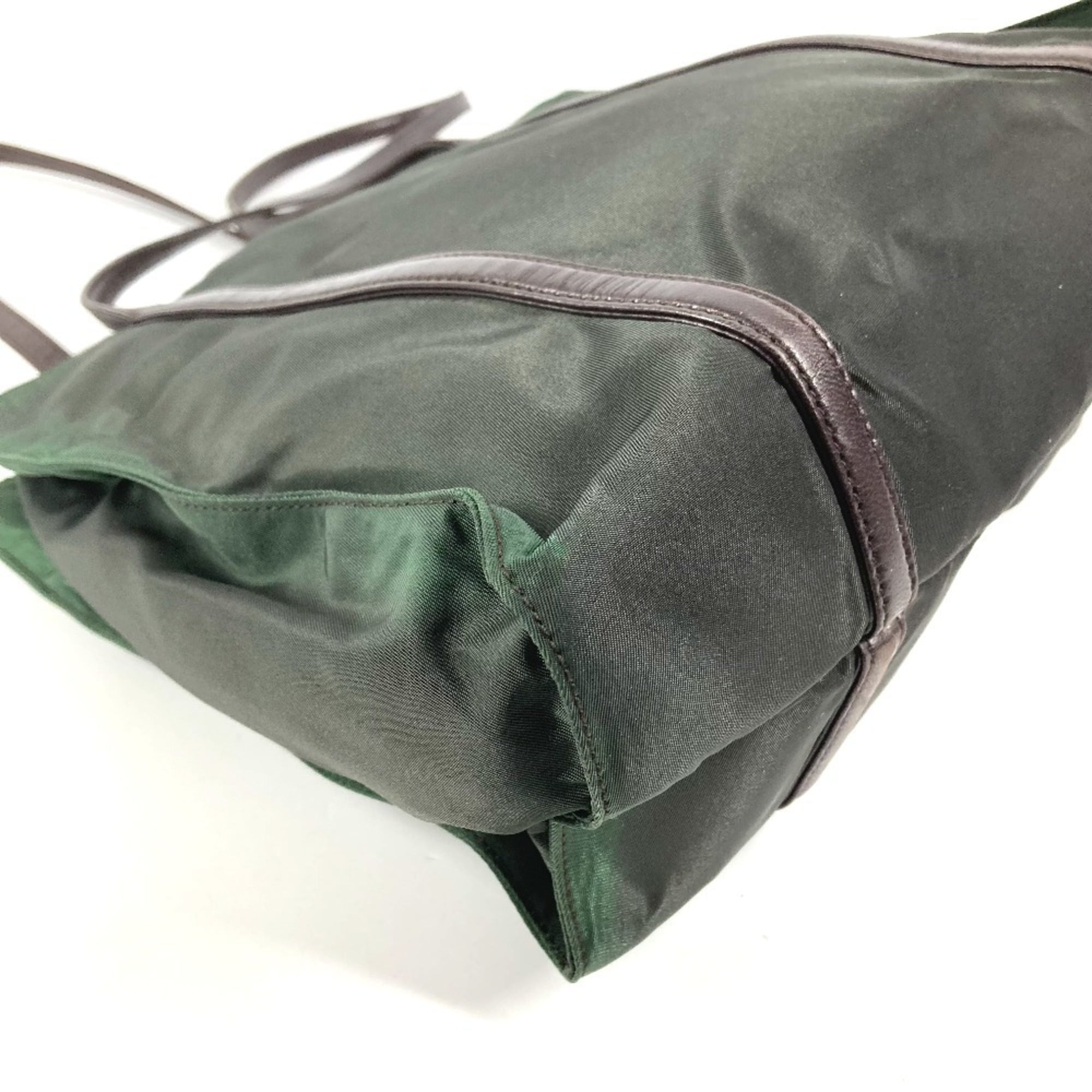 Prada Khaki Nylon Handbag Shoulder Bag Tote Bag (Pre-Owned)