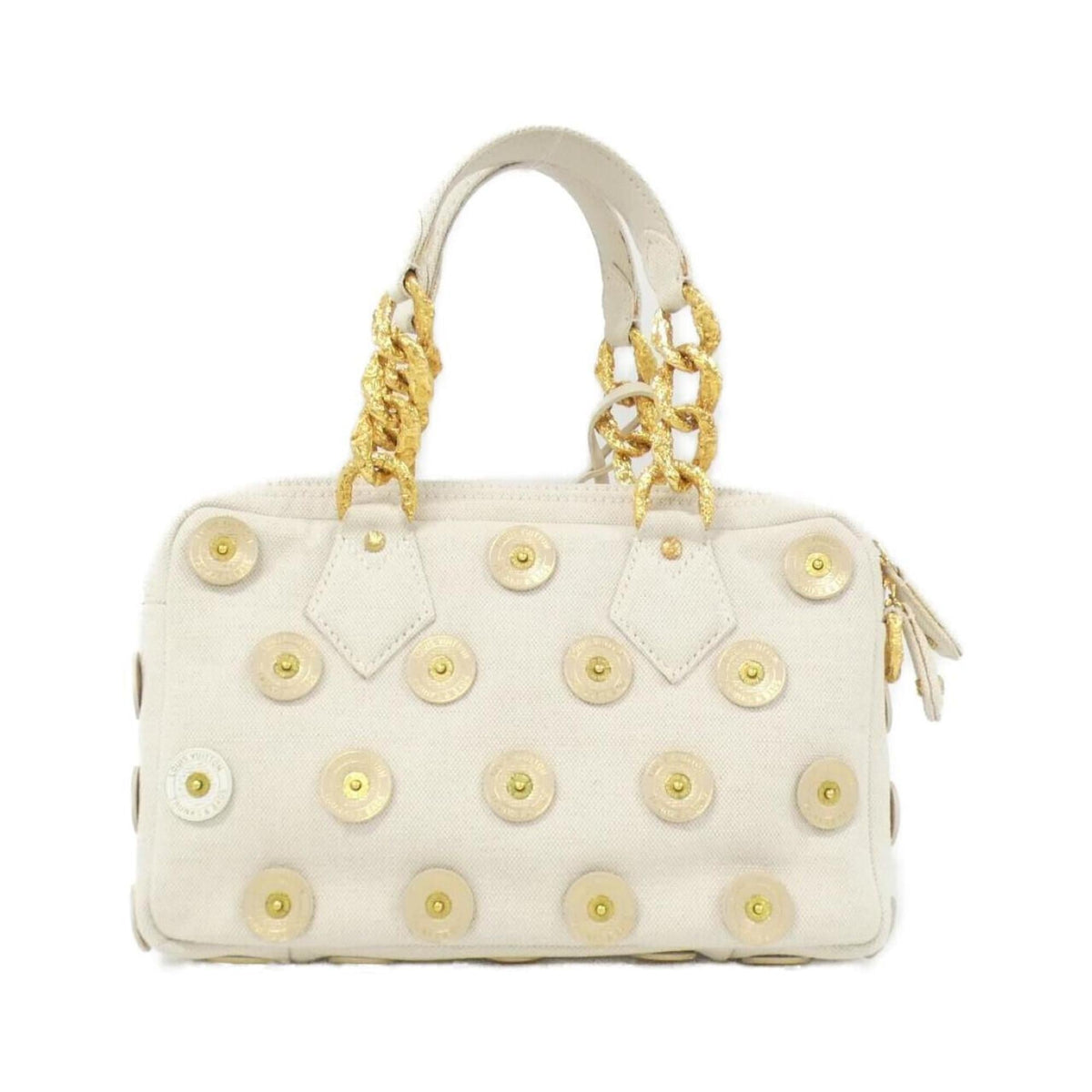 Louis Vuitton Lv Off White Canvas Handbag (Pre-Owned)
