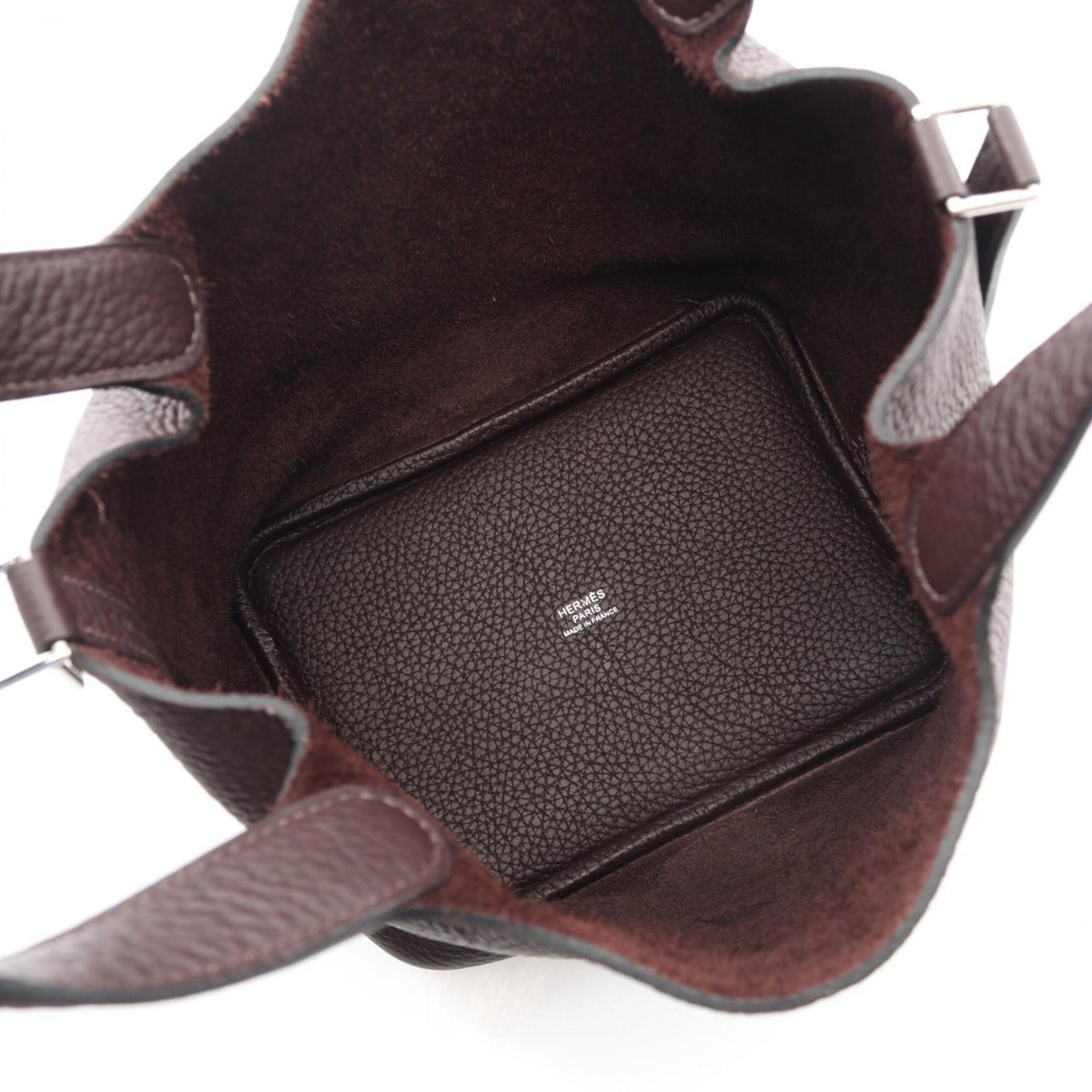Hermes Brown Taurillon Clemence Leather Handbag (Pre-Owned)